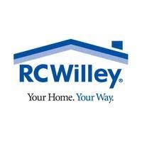 RC Willey Your Home Your Way logo with blue house roof icon.