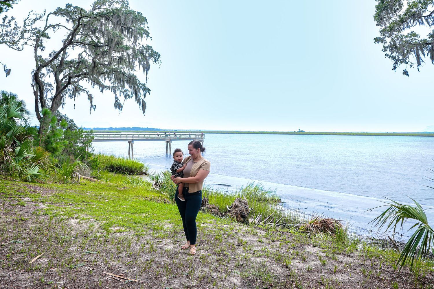 Mommy & Me photoshoot at Ft McAllister Historic State Park