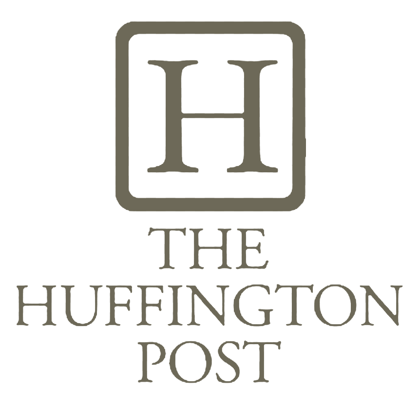 The Huffington Post logo featuring a bold H in a rounded square above the publication name in elegant serif typography.