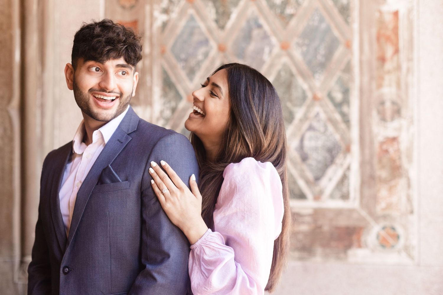 smiles of a happy couple