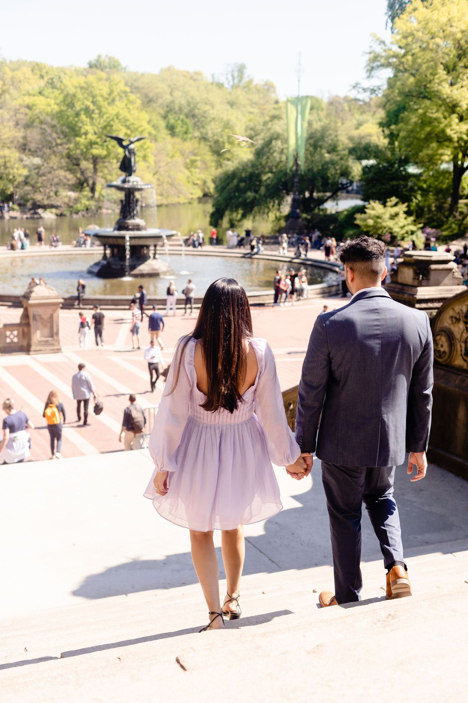 walking towrds bethesda fountain