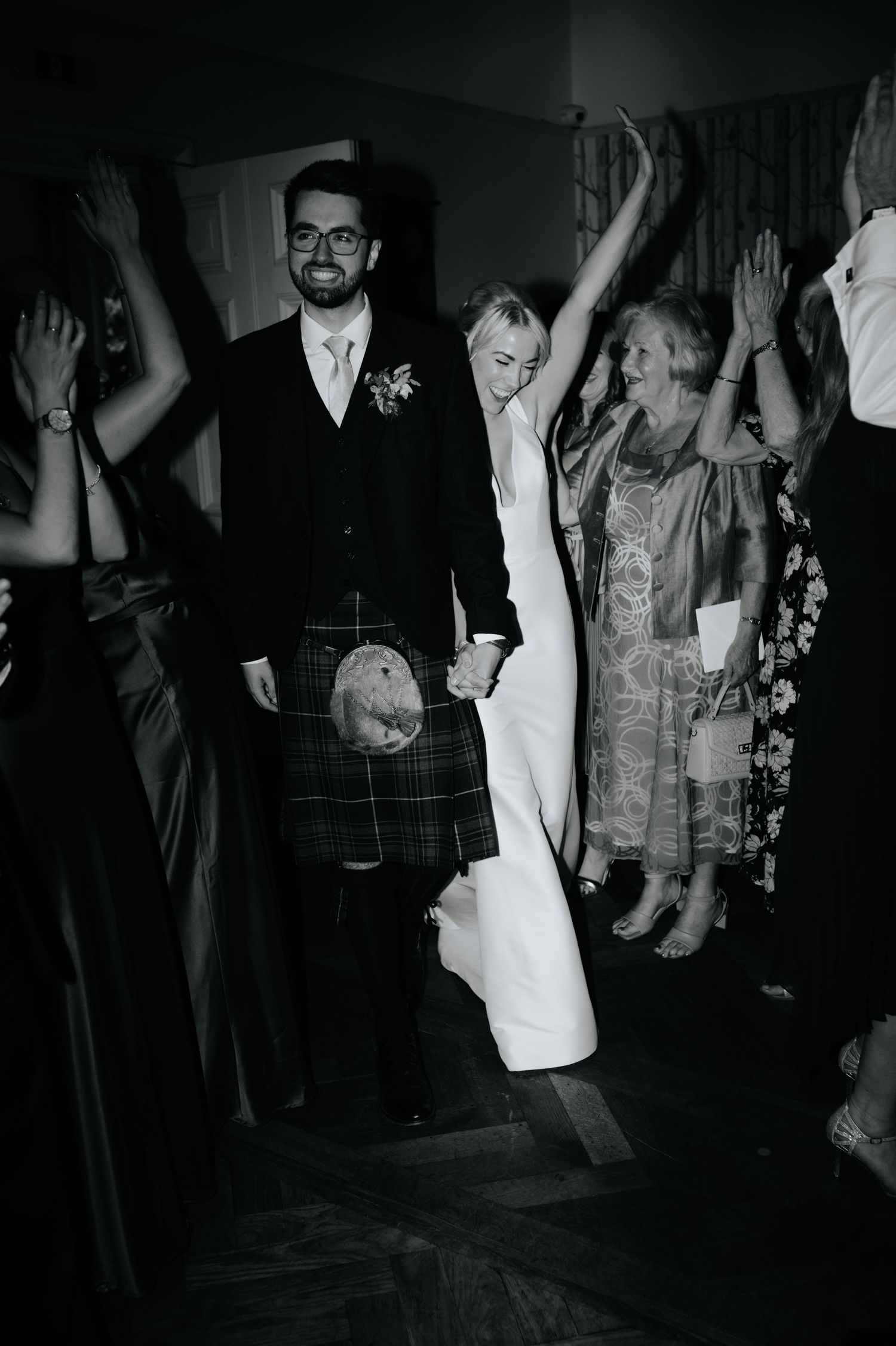 bride and groom editorial photography by edinburgh wedding photographer