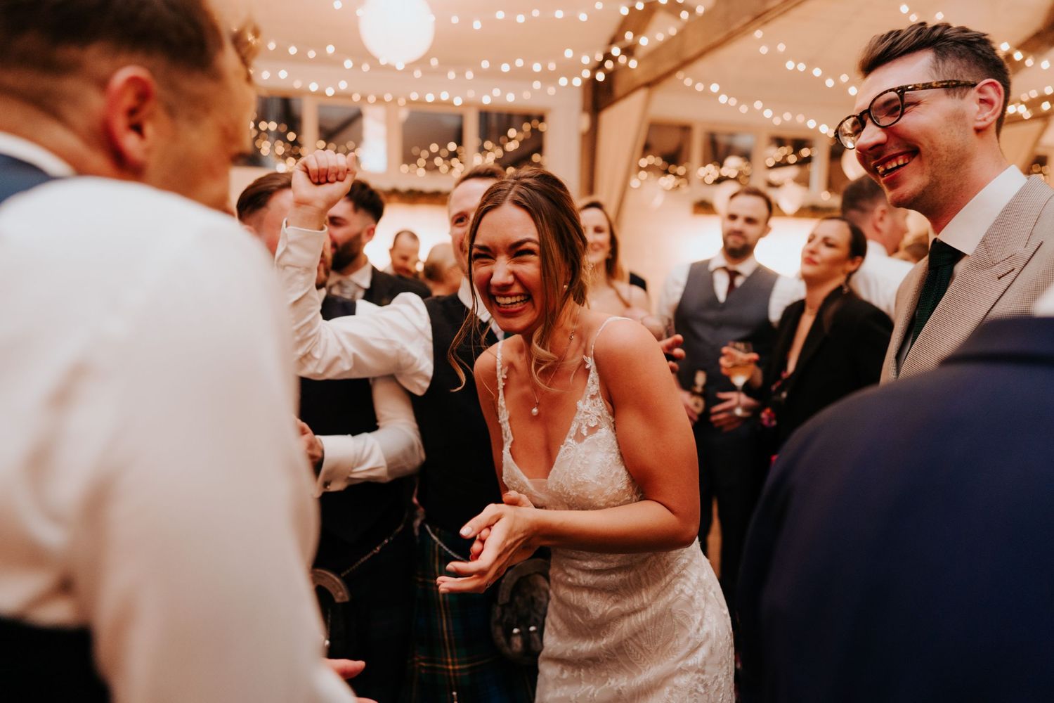 wedding party dancefloor edinburgh wedding photography