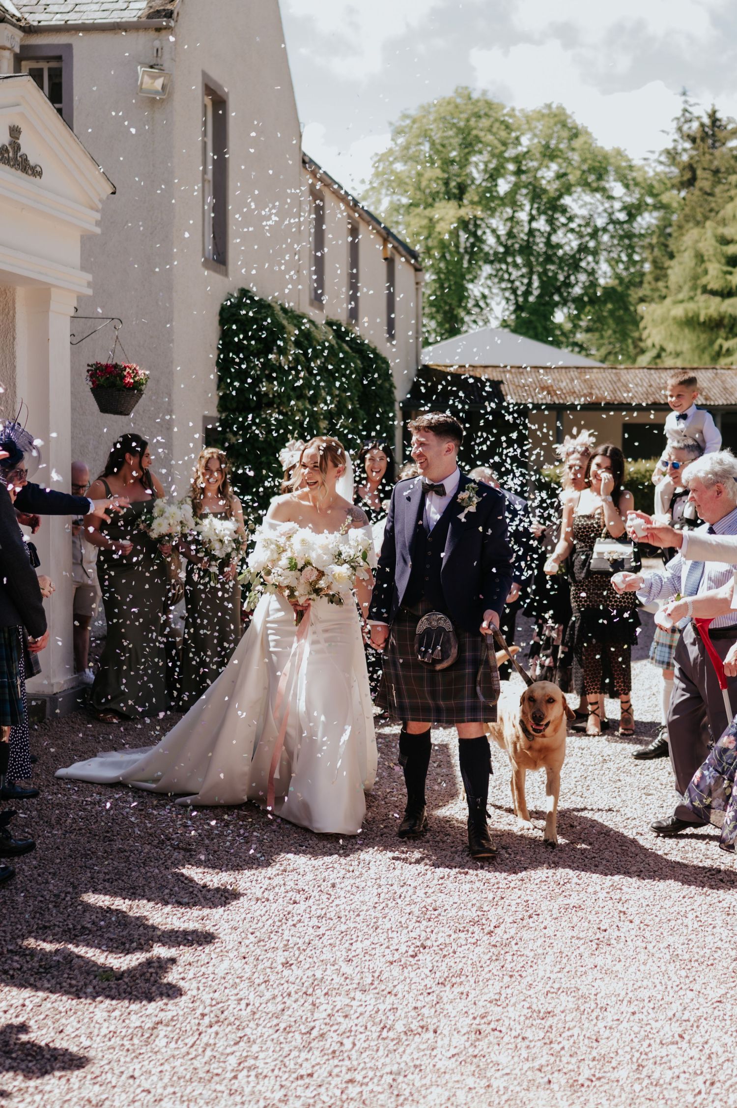 wedding day confetti editorial wedding photographer