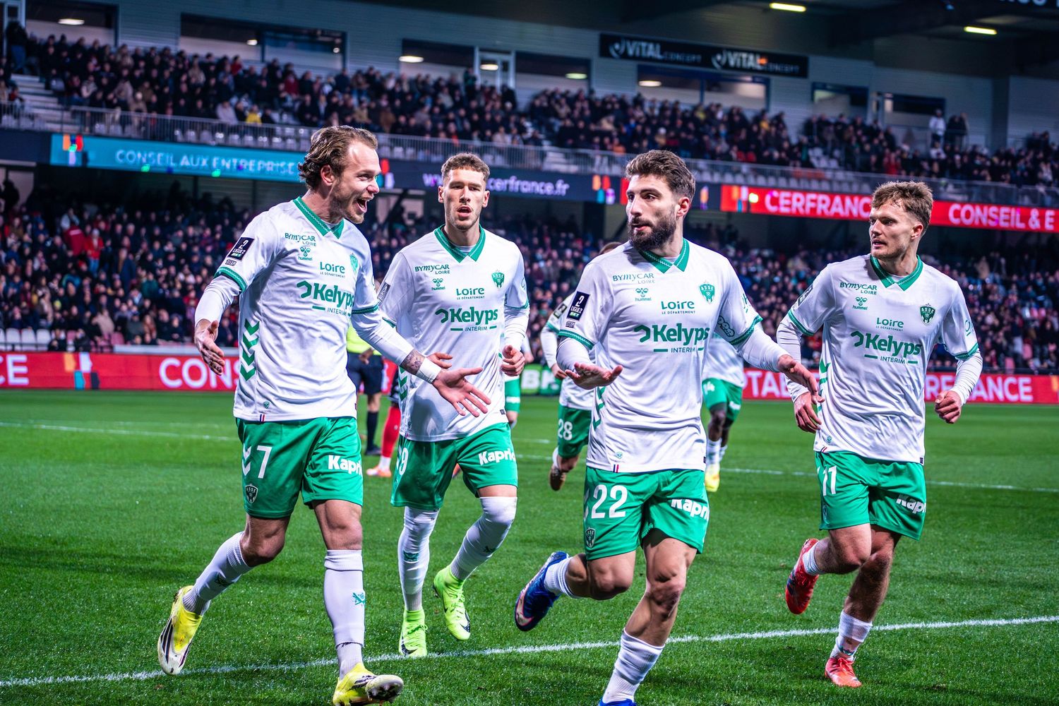 Celebration des joueurs de saint étienne