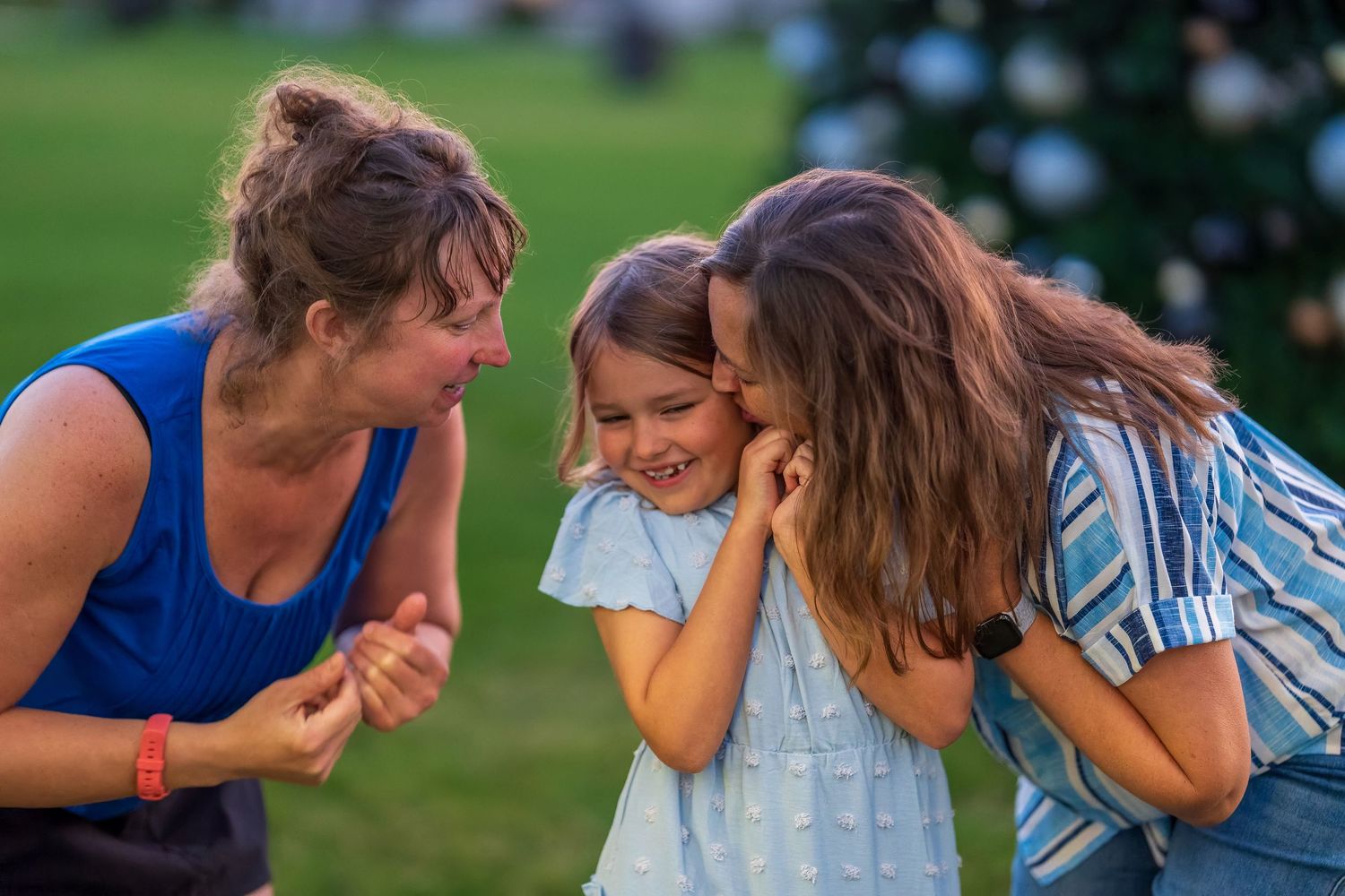 Playful expressions captured in a series of outdoor portrait shots.