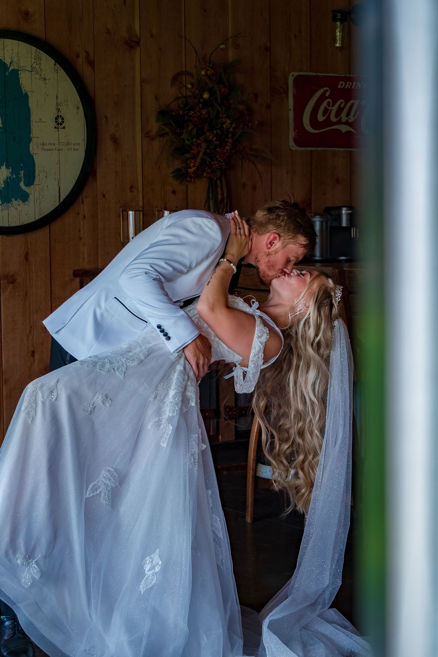 Romantic dance finale in rustic barn setting.