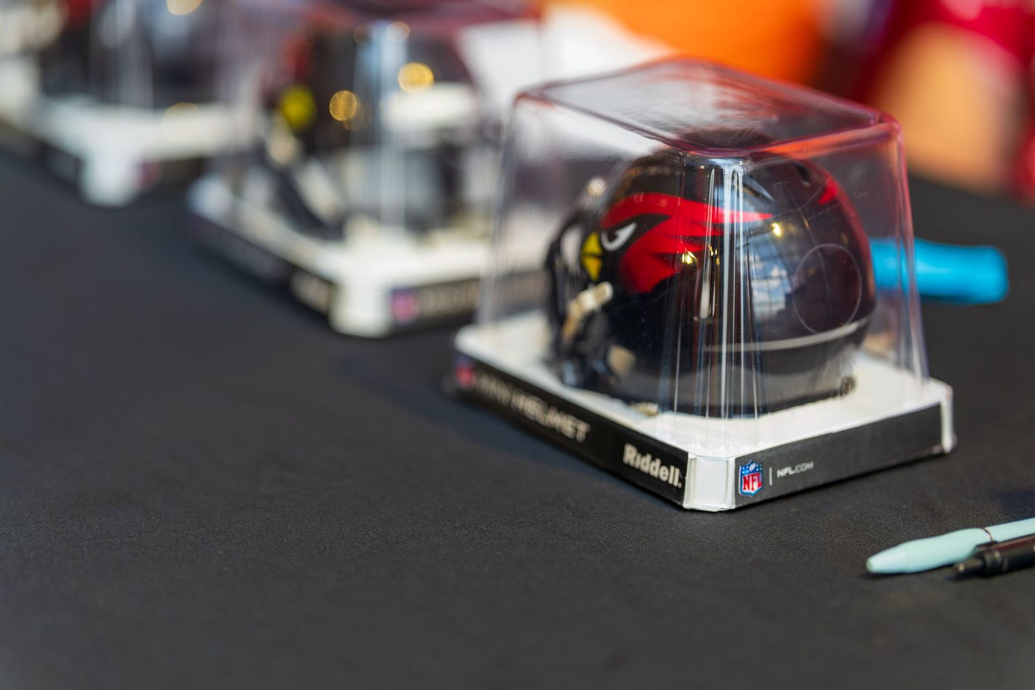 Close-up view of electronic equipment with red lighting effects.