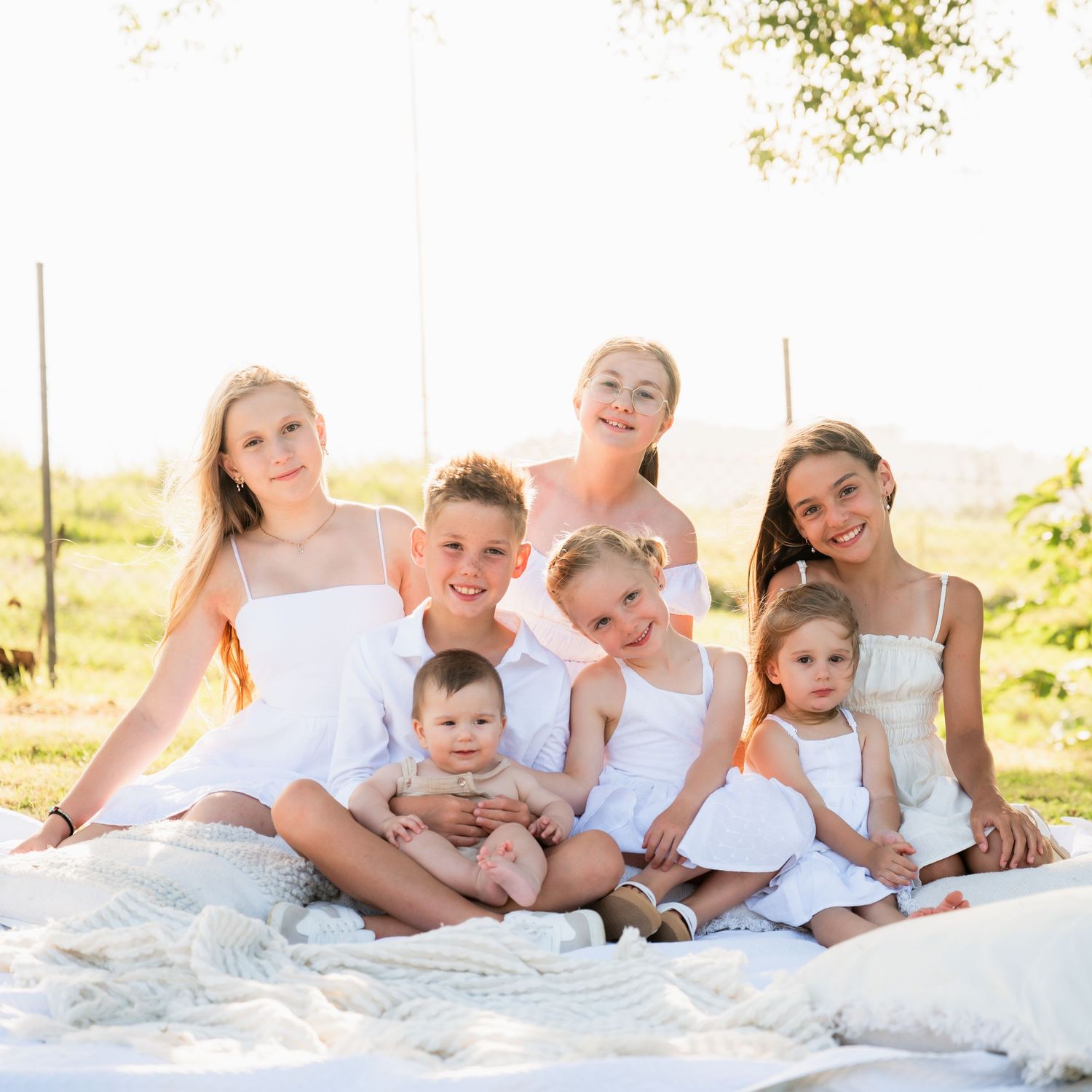 Grandparents with their grandchildren during an extended family photography session in Tweed Heads