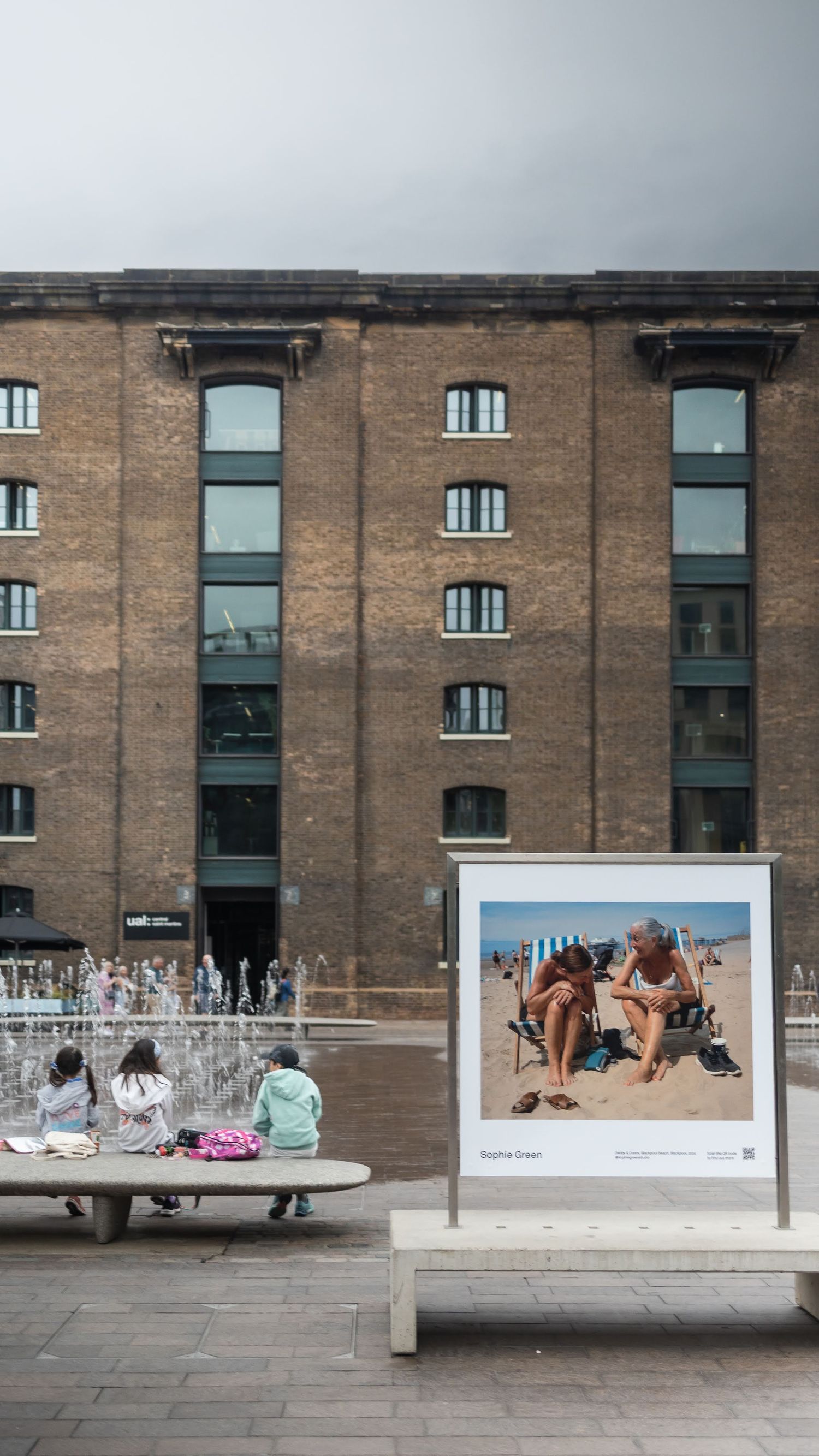 Kings Cross, Coal Drops yard, during the summer holidays.