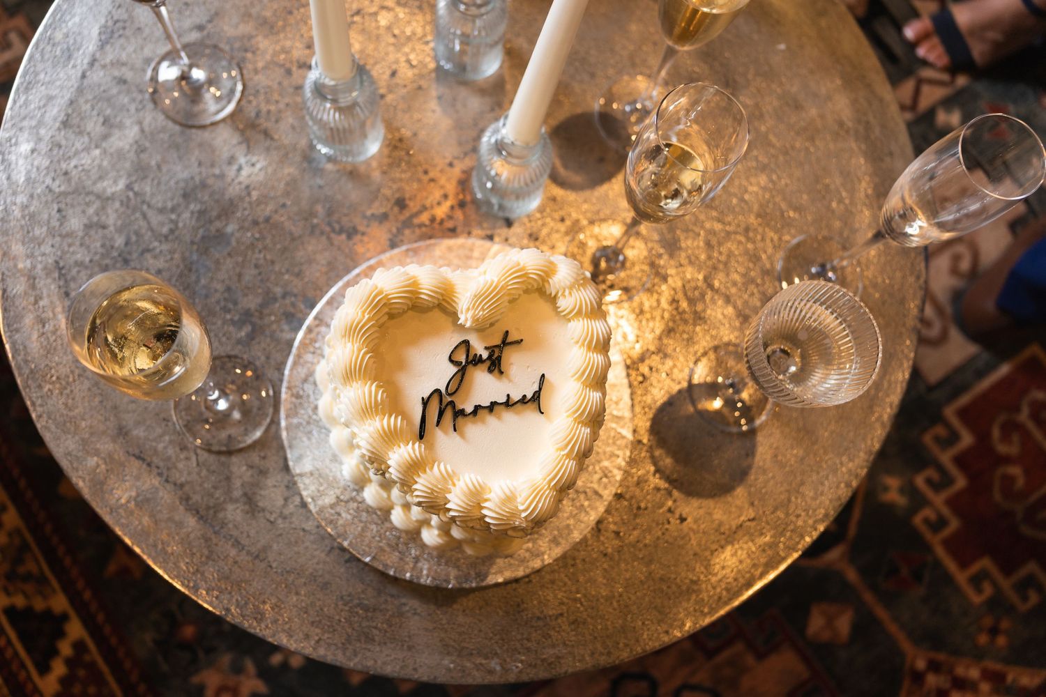 Flat lay image of a cake saying 
