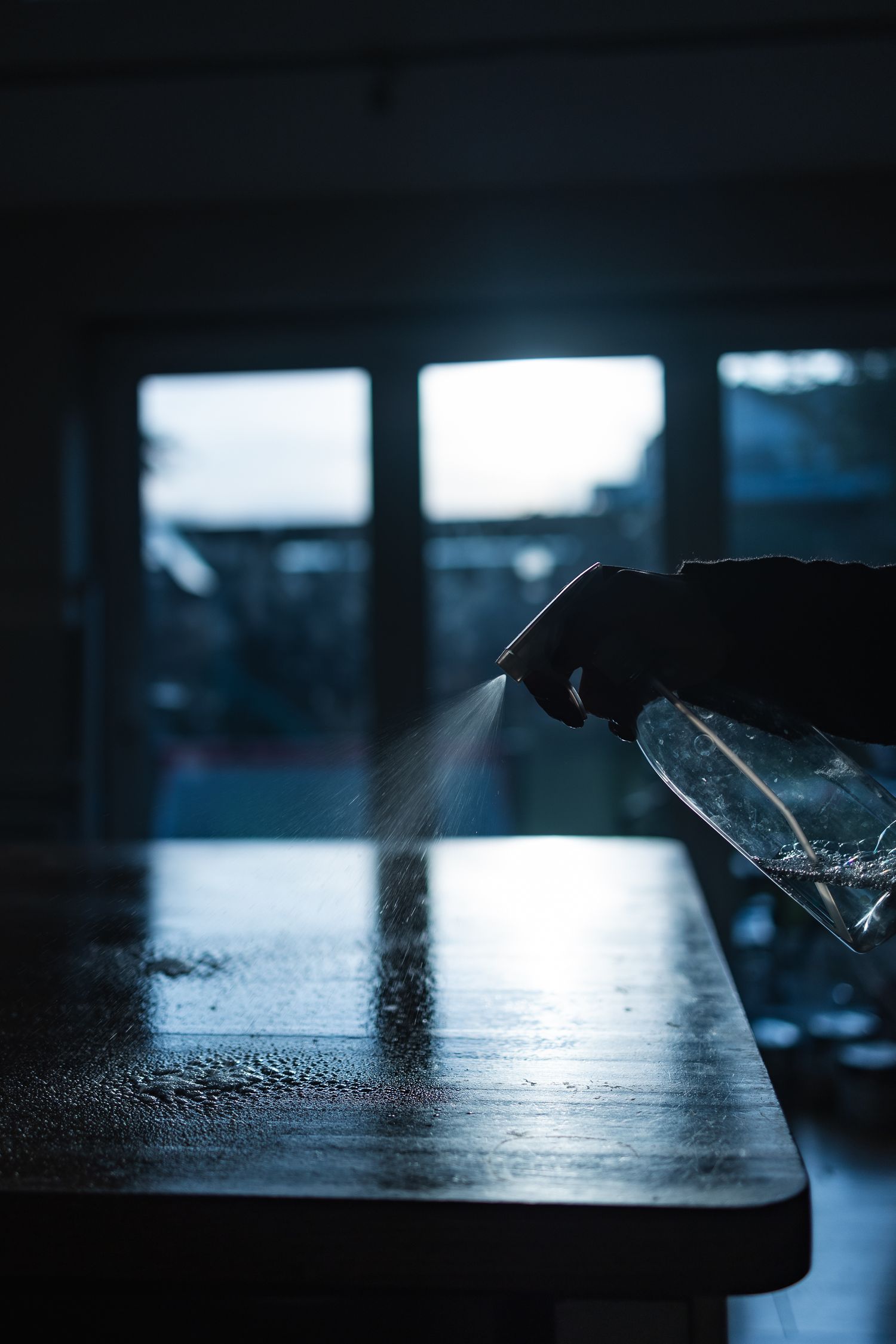 Every day routines like cleaning the kitchen photographed quietly.