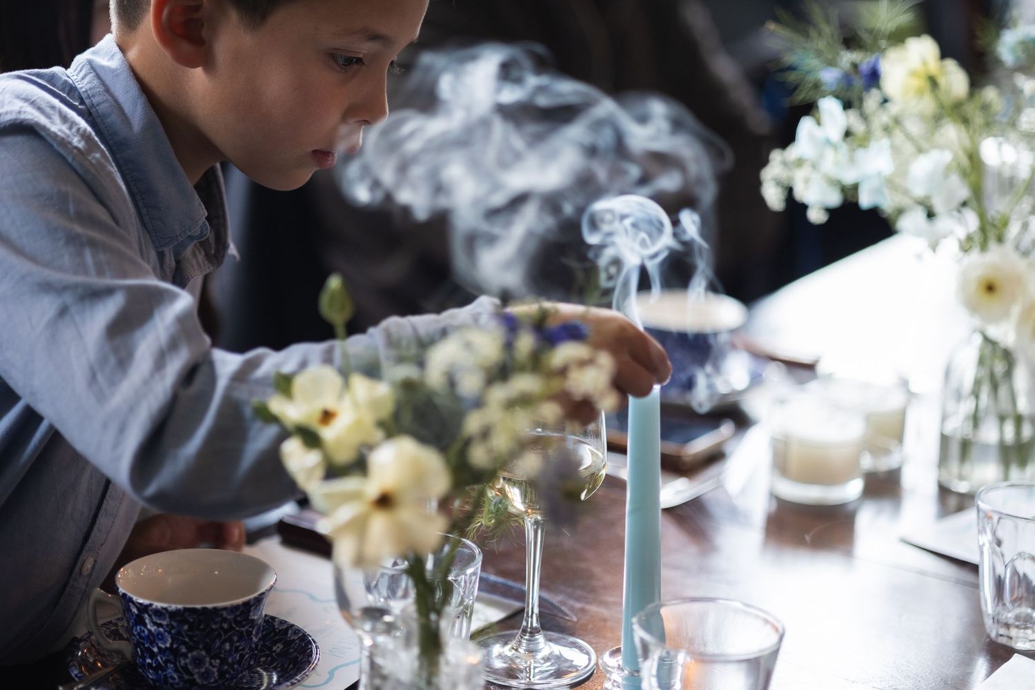 Elegant wedding table styling at The Lady Ottoline in London