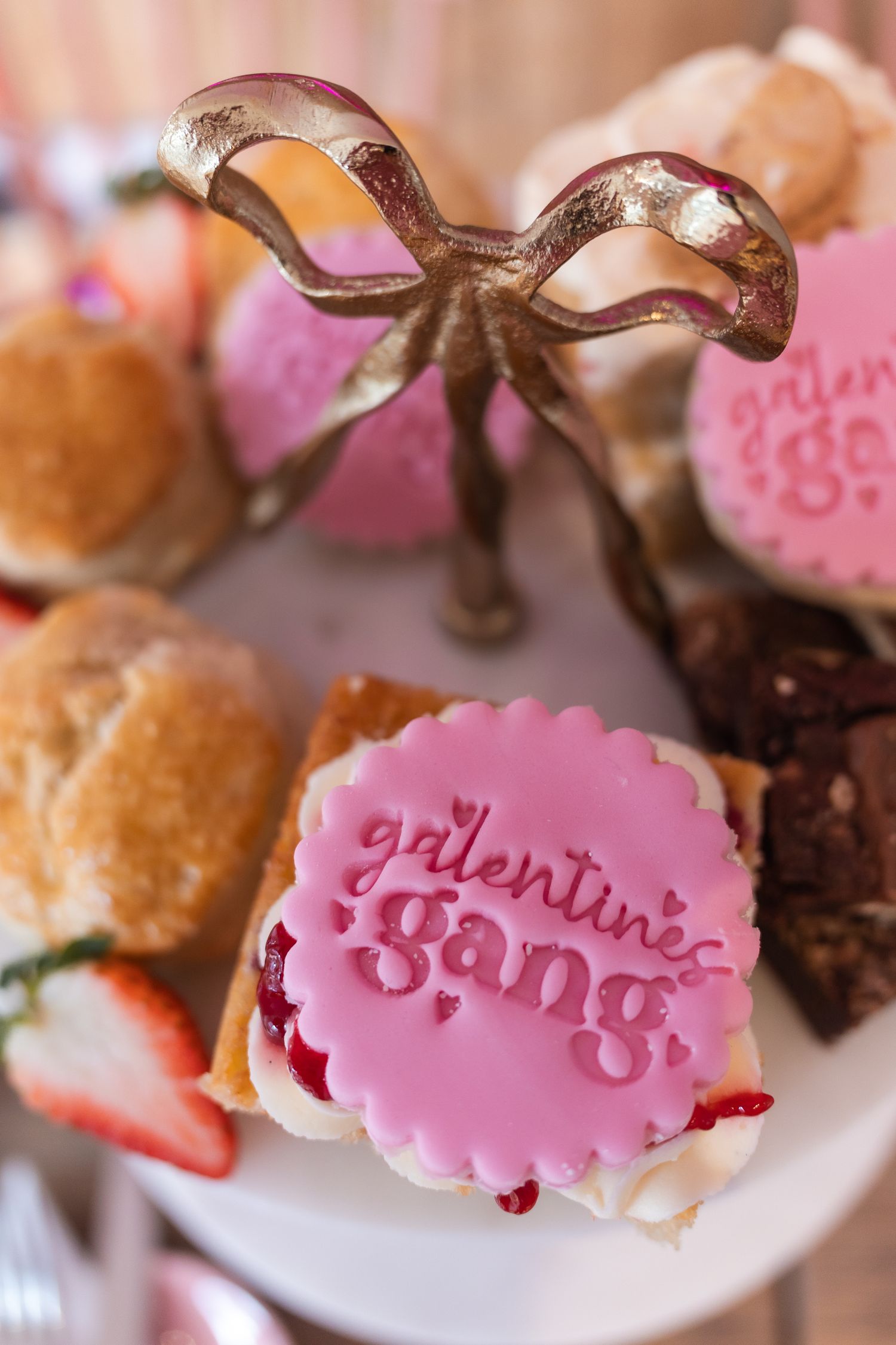 Product photography of delicious homemade biscuits & cakes made by Marley's bakery in Union Street, High Barnet, for their Galentines event.