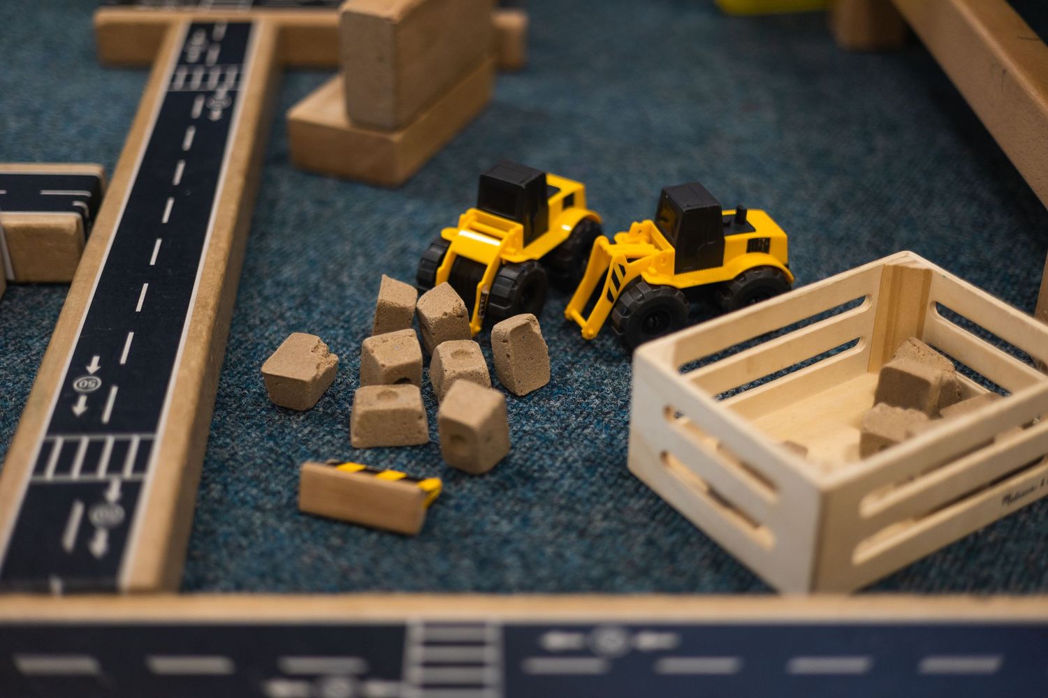 Truck and sand in local Barnet primary school classroom