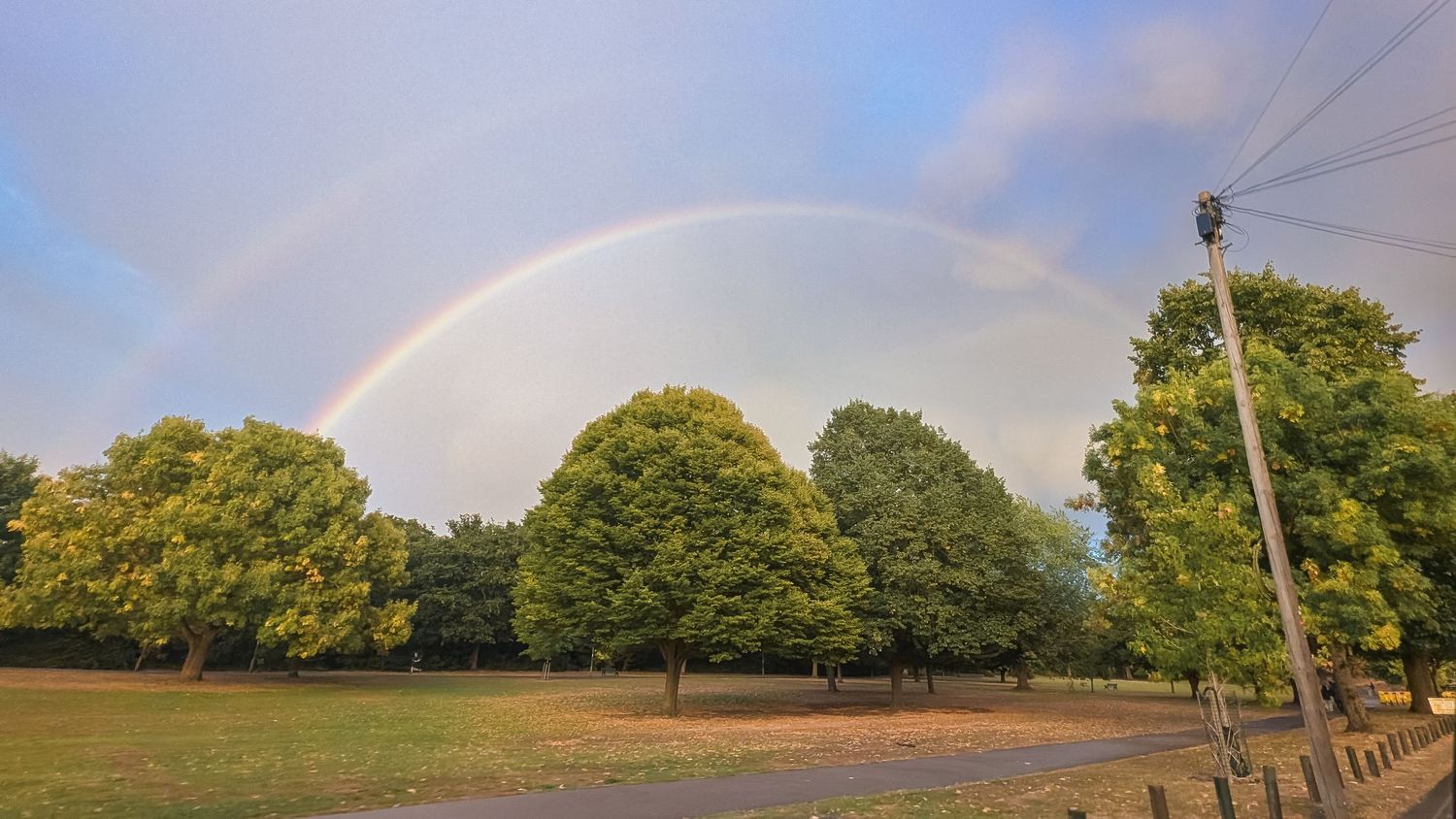 A double rainbow in Oak Hill Park, East Barnet
