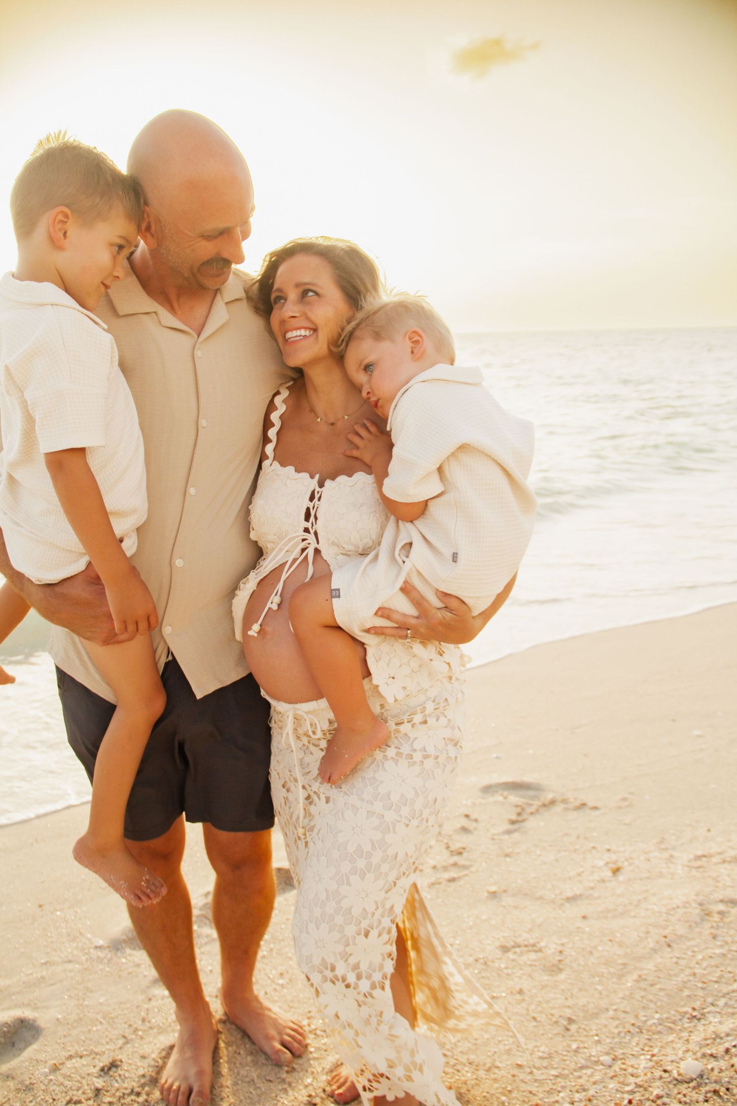 Beach Maternity Session at Nokomis Beach