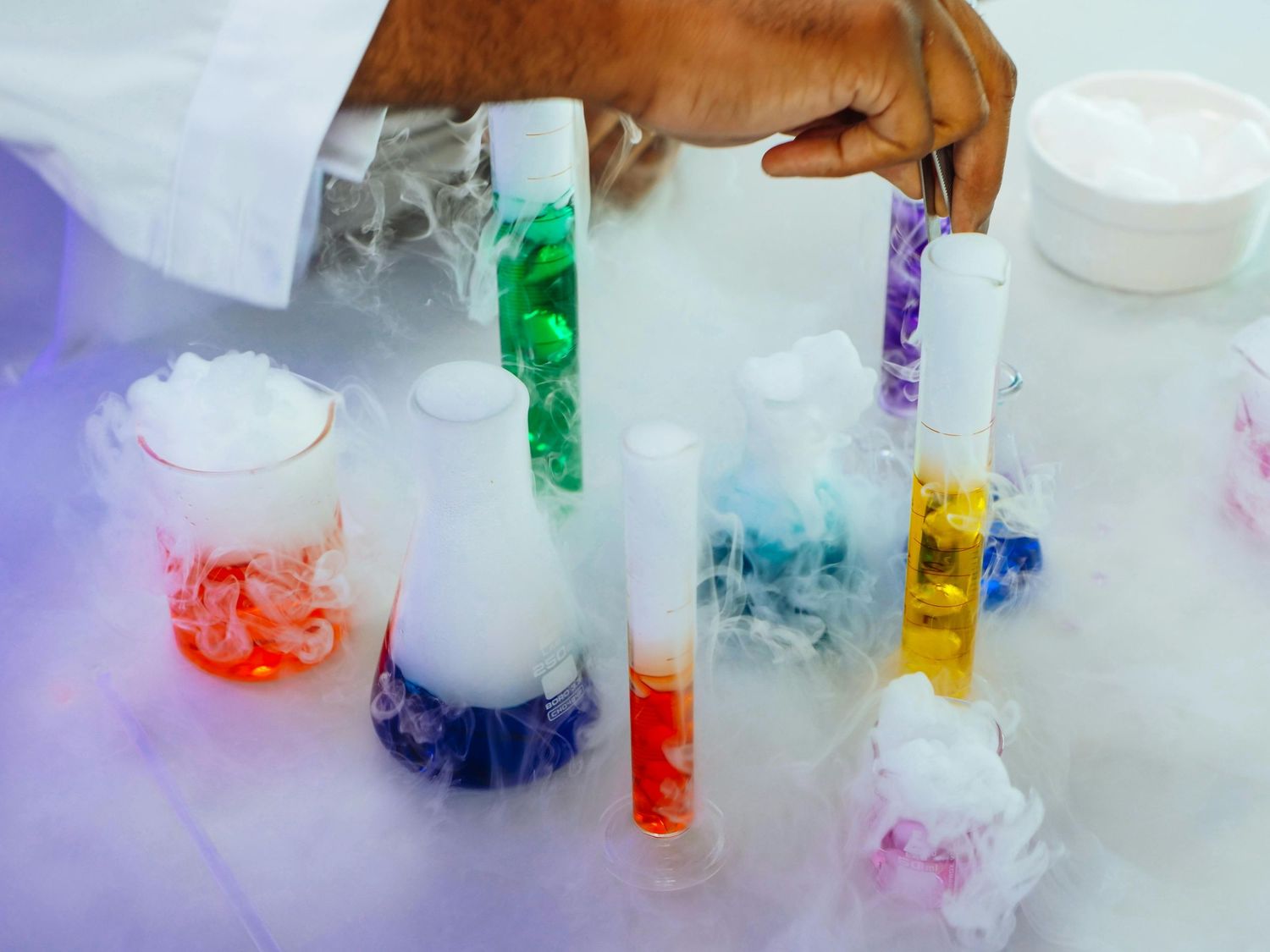Colorful beakers
