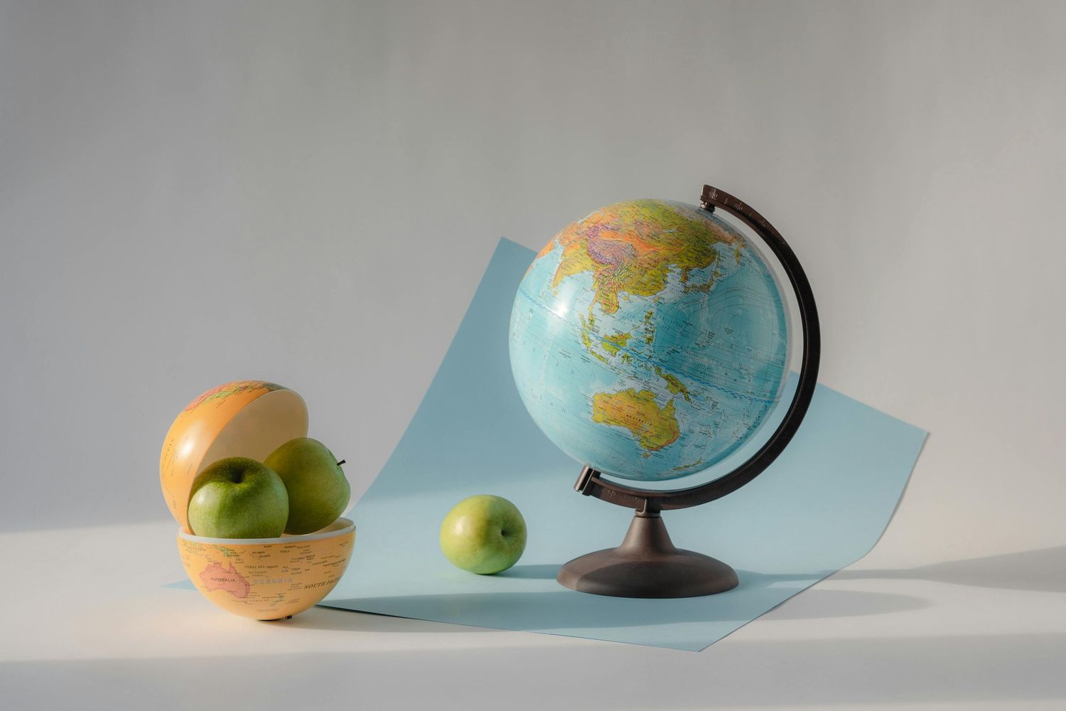 Globe and apples