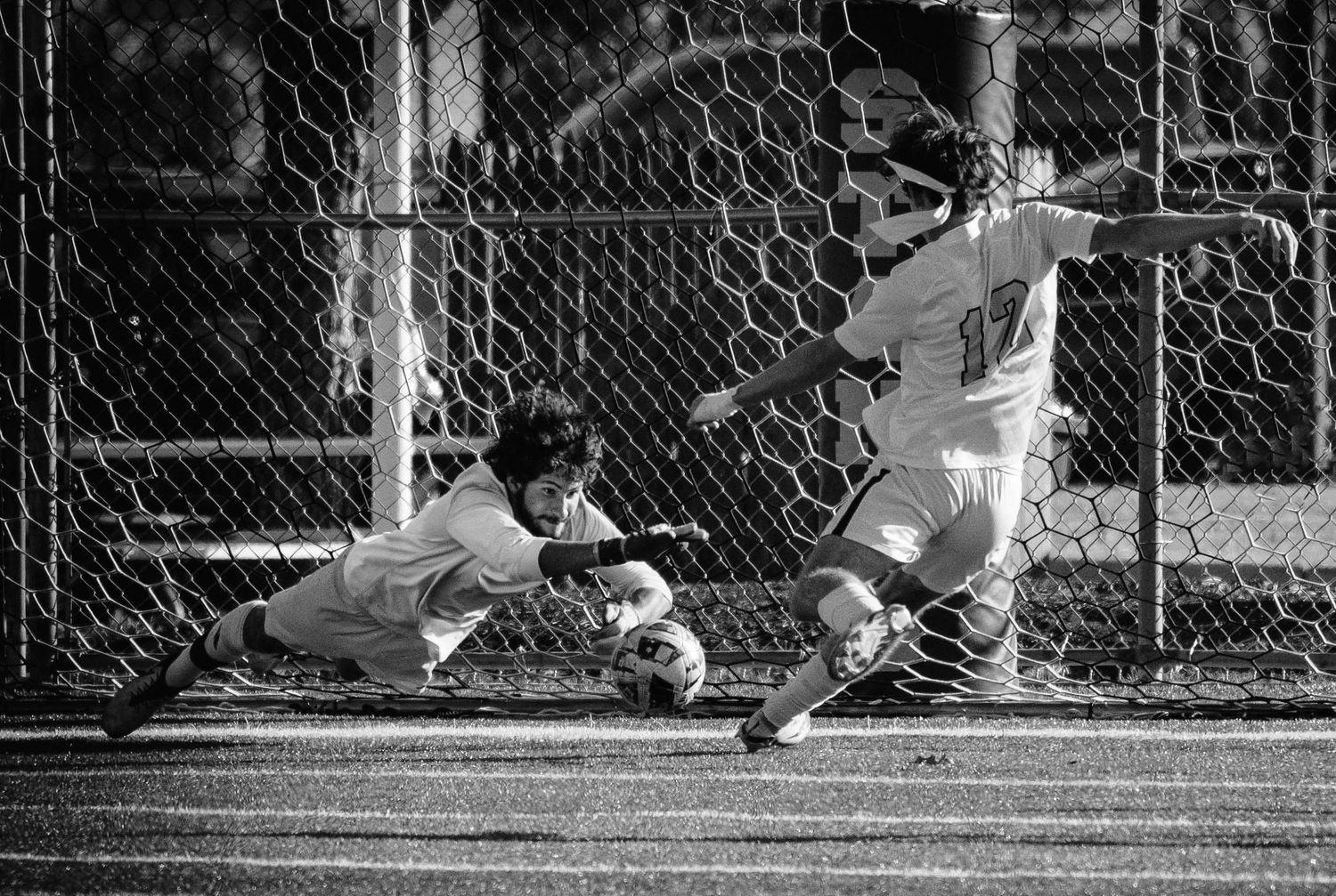 Amazing soccer save