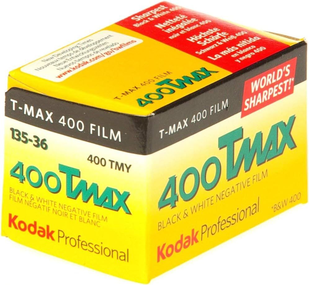 Kodak Professional 400 TMAX Black & White Negative Film, 135-36 exposures, ISO 400, world's sharpest film.