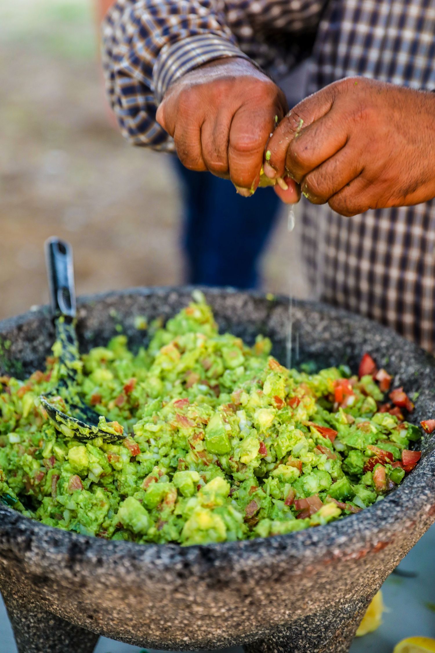 Giant bowl of guacamole