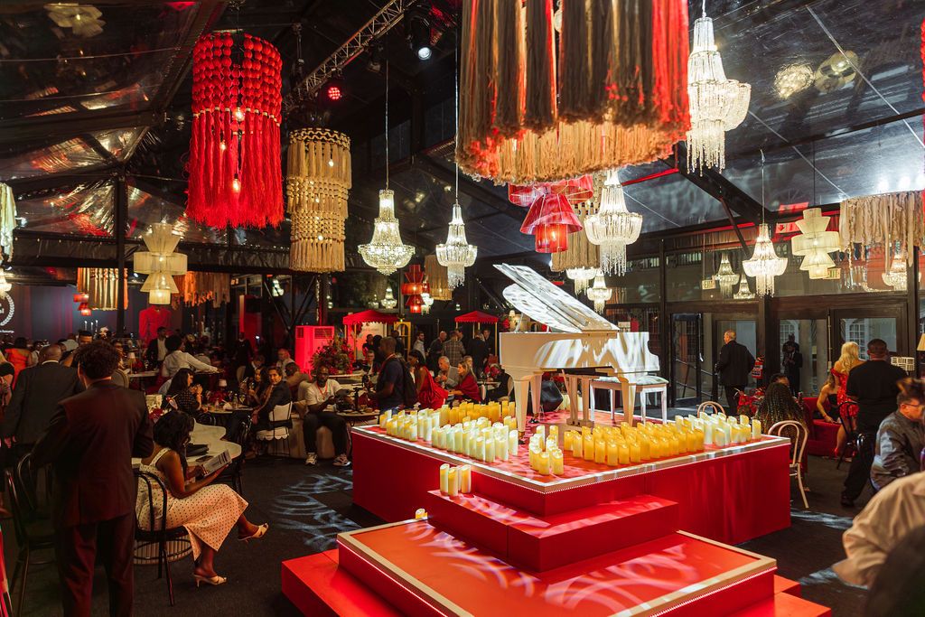 Absa Champagne event venue setup | Corporate event styling