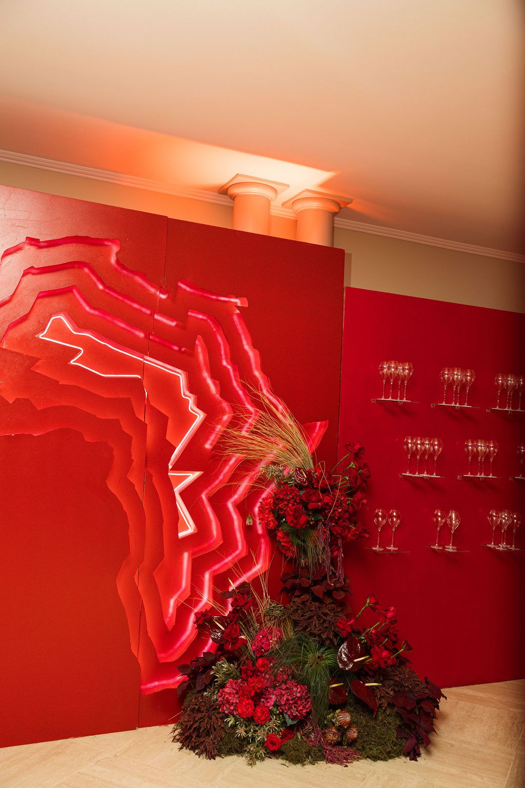 Champagne reception details | Corporate event photography