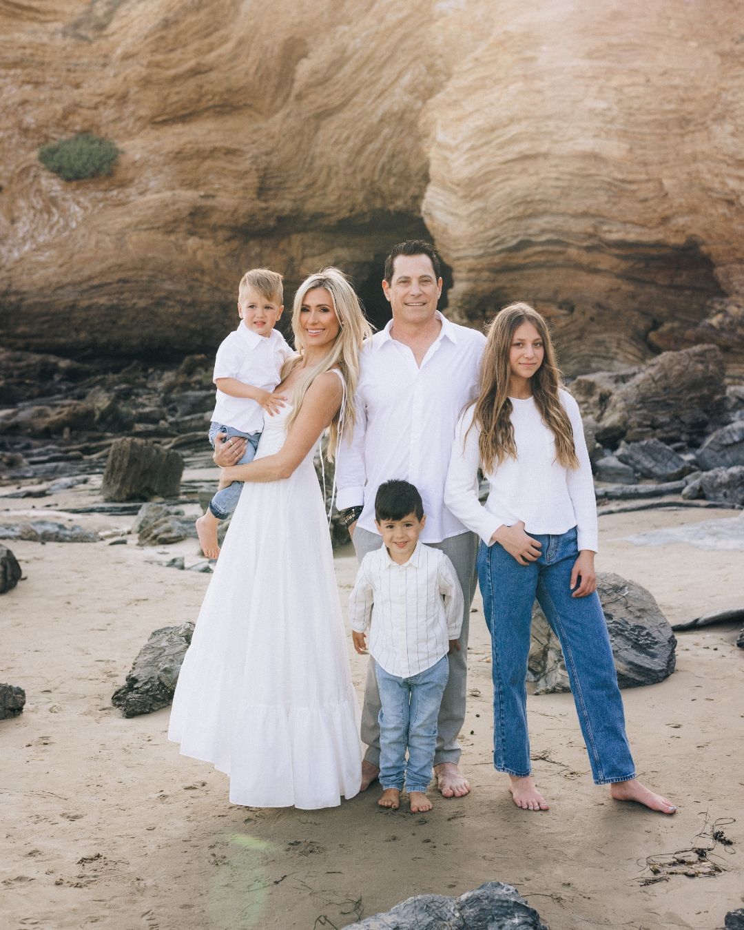 Warm family portrait session in South Orange County, photographed by Makenzie Rae Photography, Orange County California family photographer.