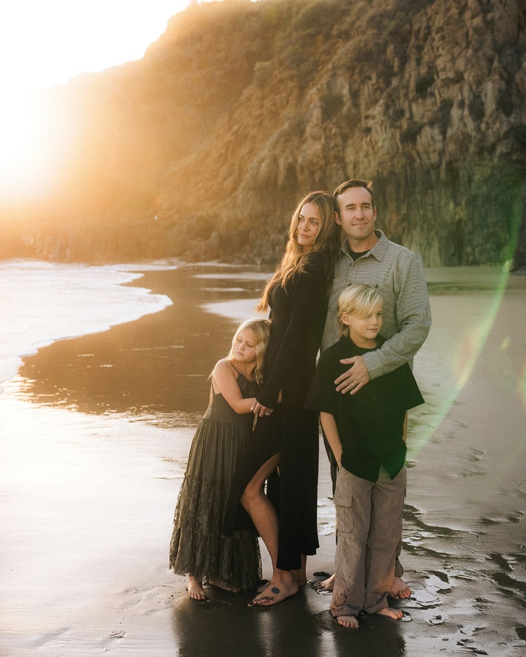 Family portrait with young children in a natural setting in Southern California, Makenzie Rae Photography, Orange County California photogra