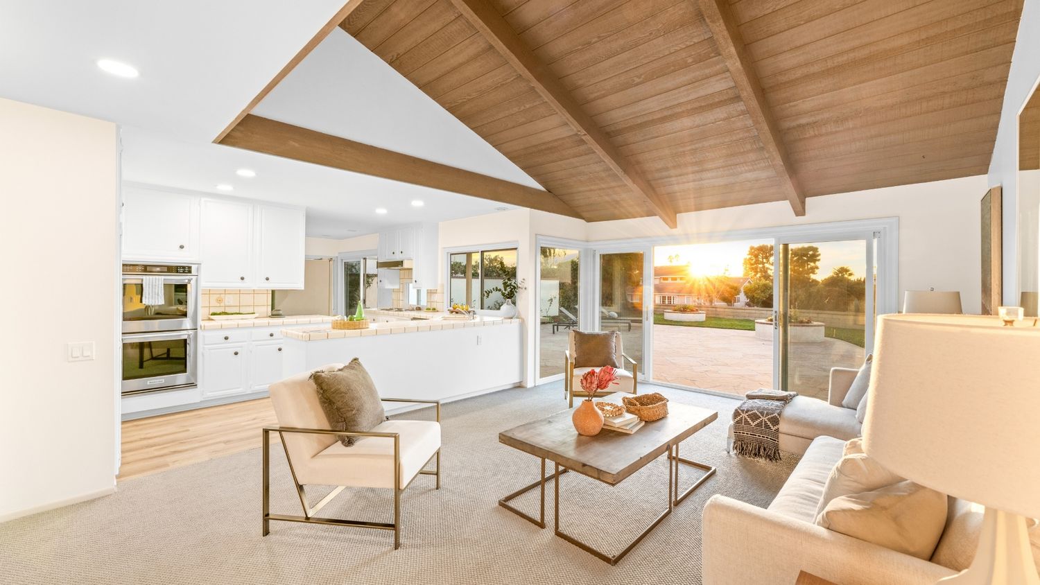 Newport Beach home interior shot at Sunset by Makenzie Romano