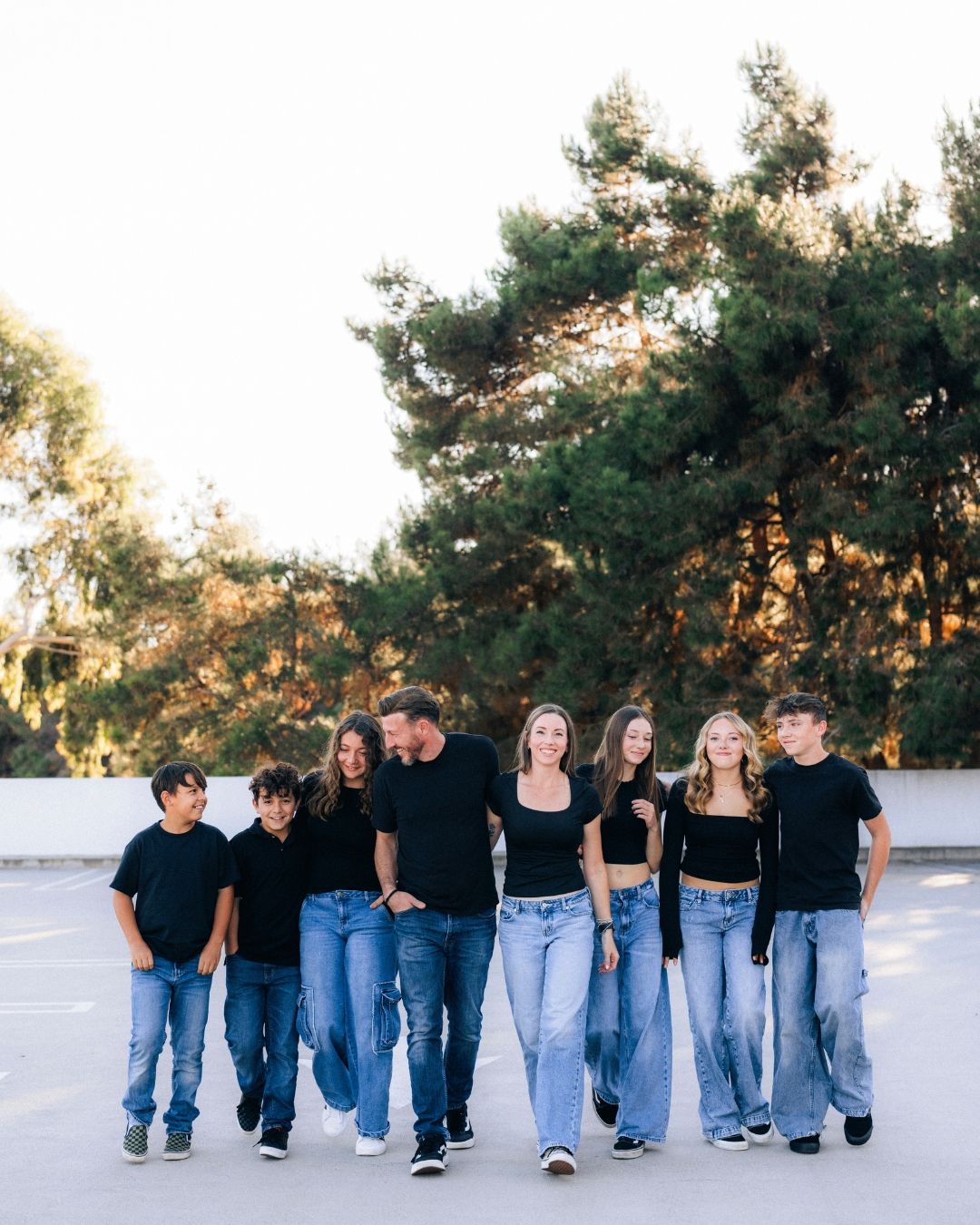 Family group portrait outdoors in Orange County, lifestyle family photography by Makenzie Rae Photography, Orange County California photogra