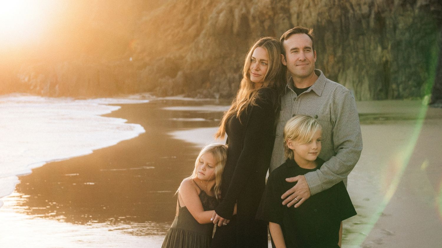 Sunset Family Portrait in Orange County California, photography by Makenzie Rae Photography in Aliso Viejo California