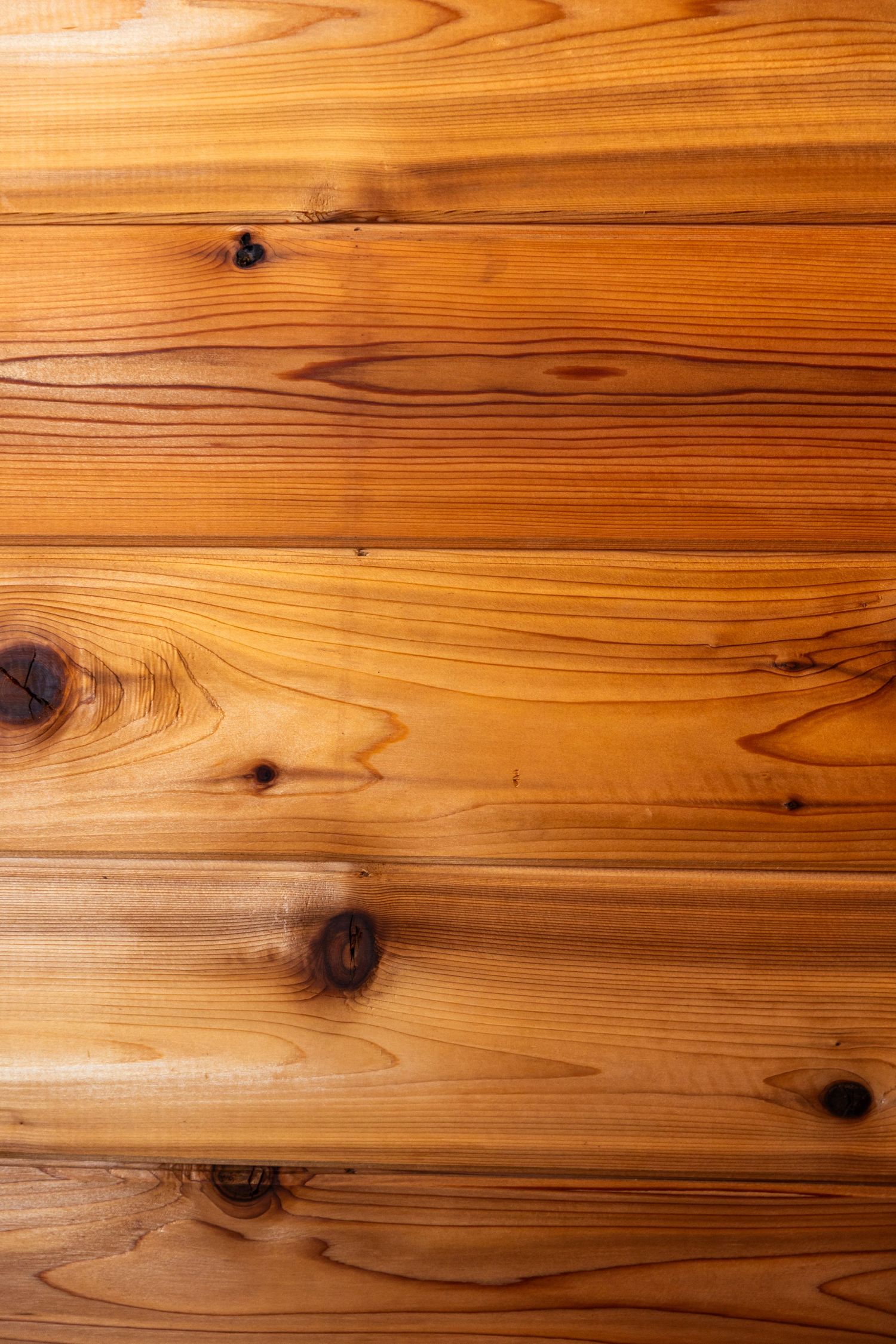 Golden colored wood planks with natural grain patterns and dark knots create a warm, rustic horizontal background texture.