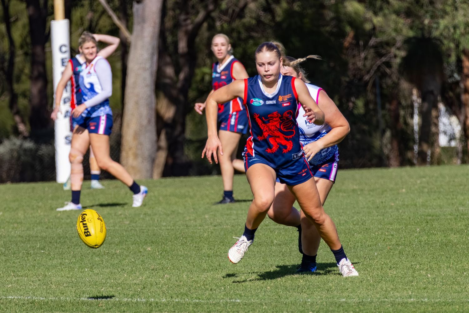 Chasing the footy