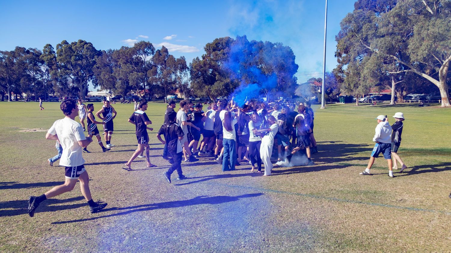 On the field celebrations