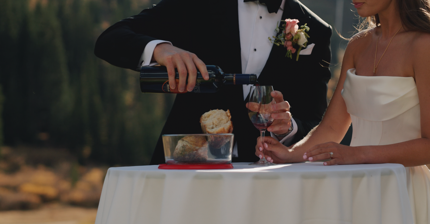 Wedding Videographer shooting in alta utah captured bride and groom