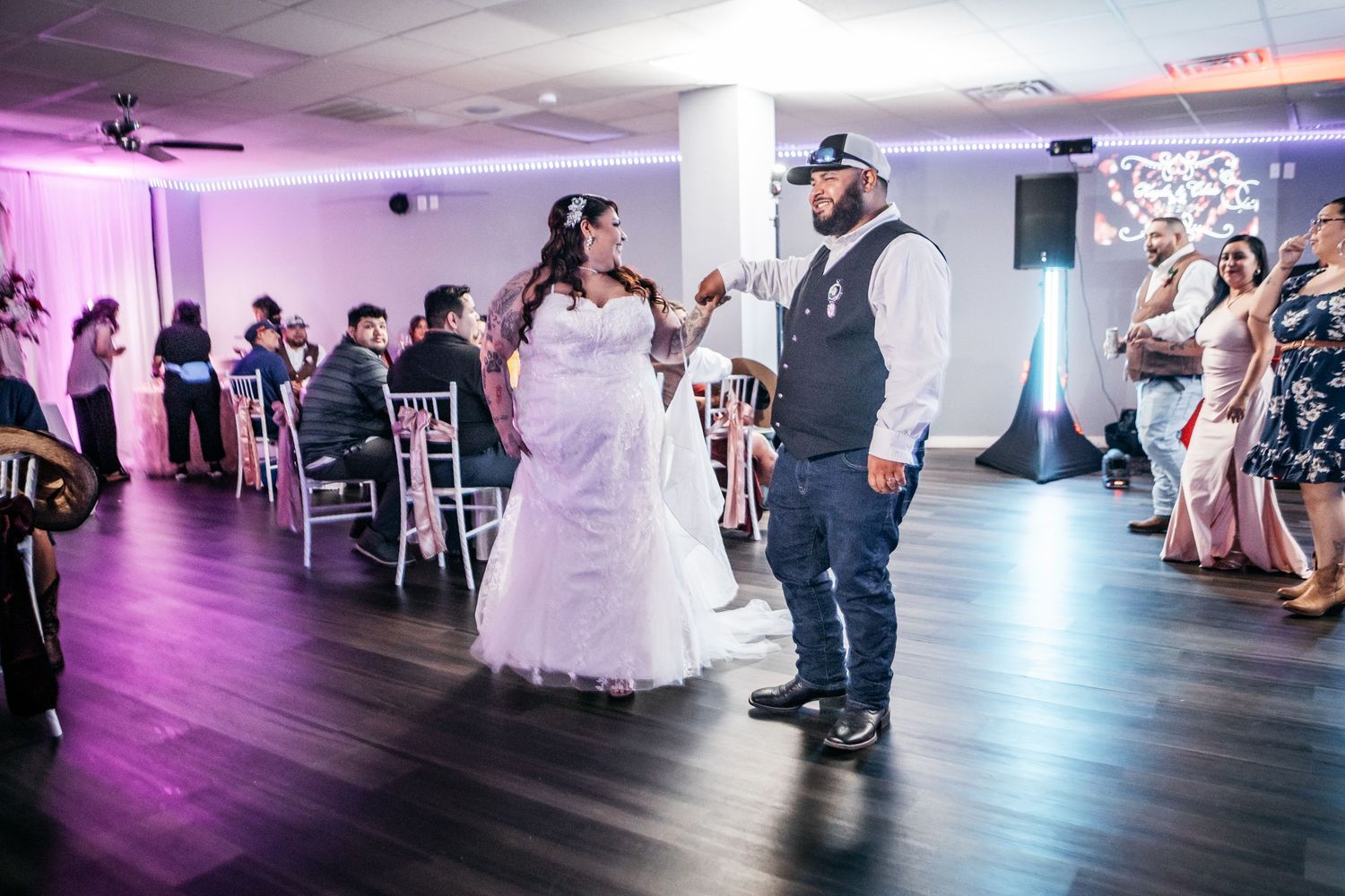 Wedding reception first dance cinematic photography Texas