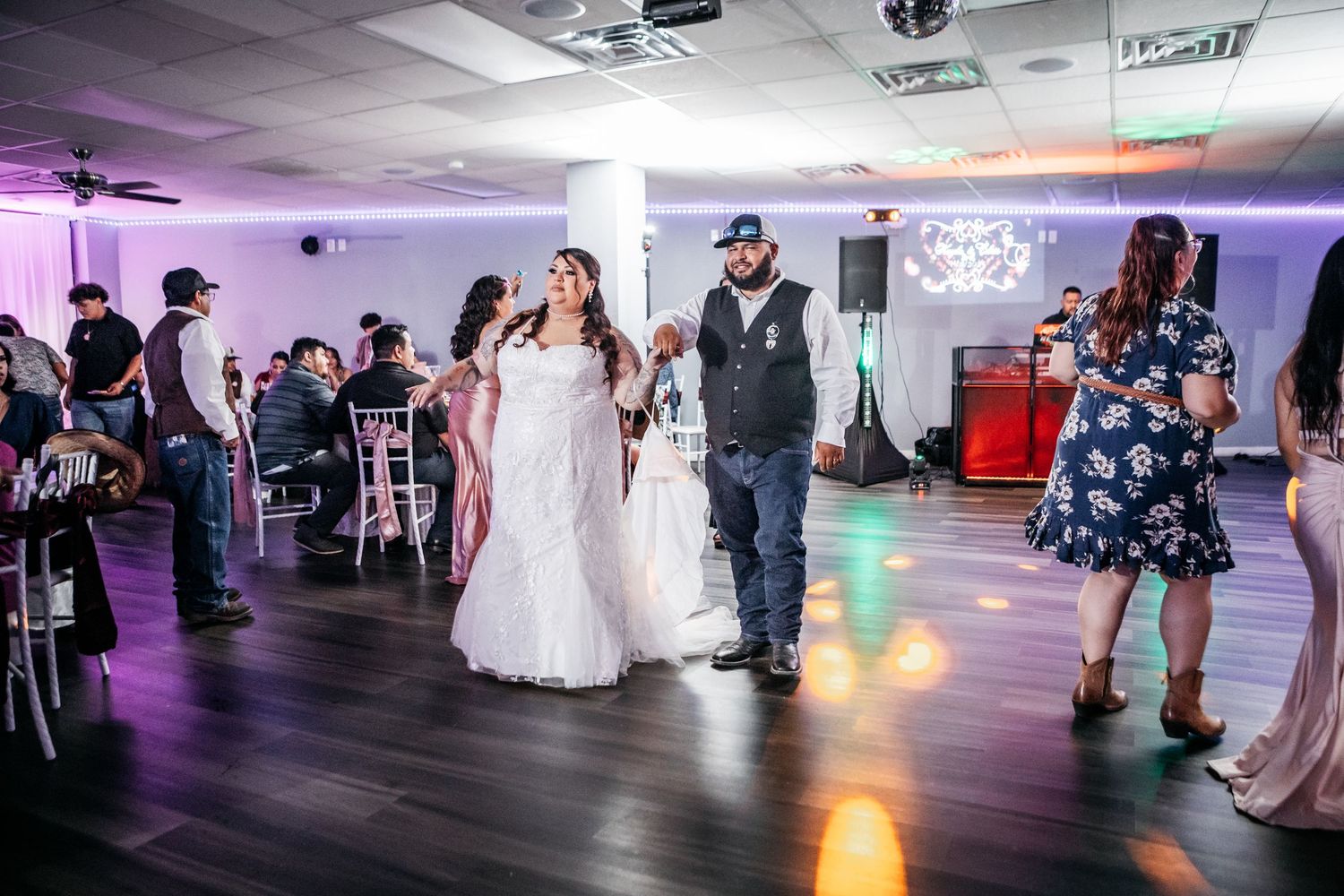 Wedding reception first dance cinematic photography Texas