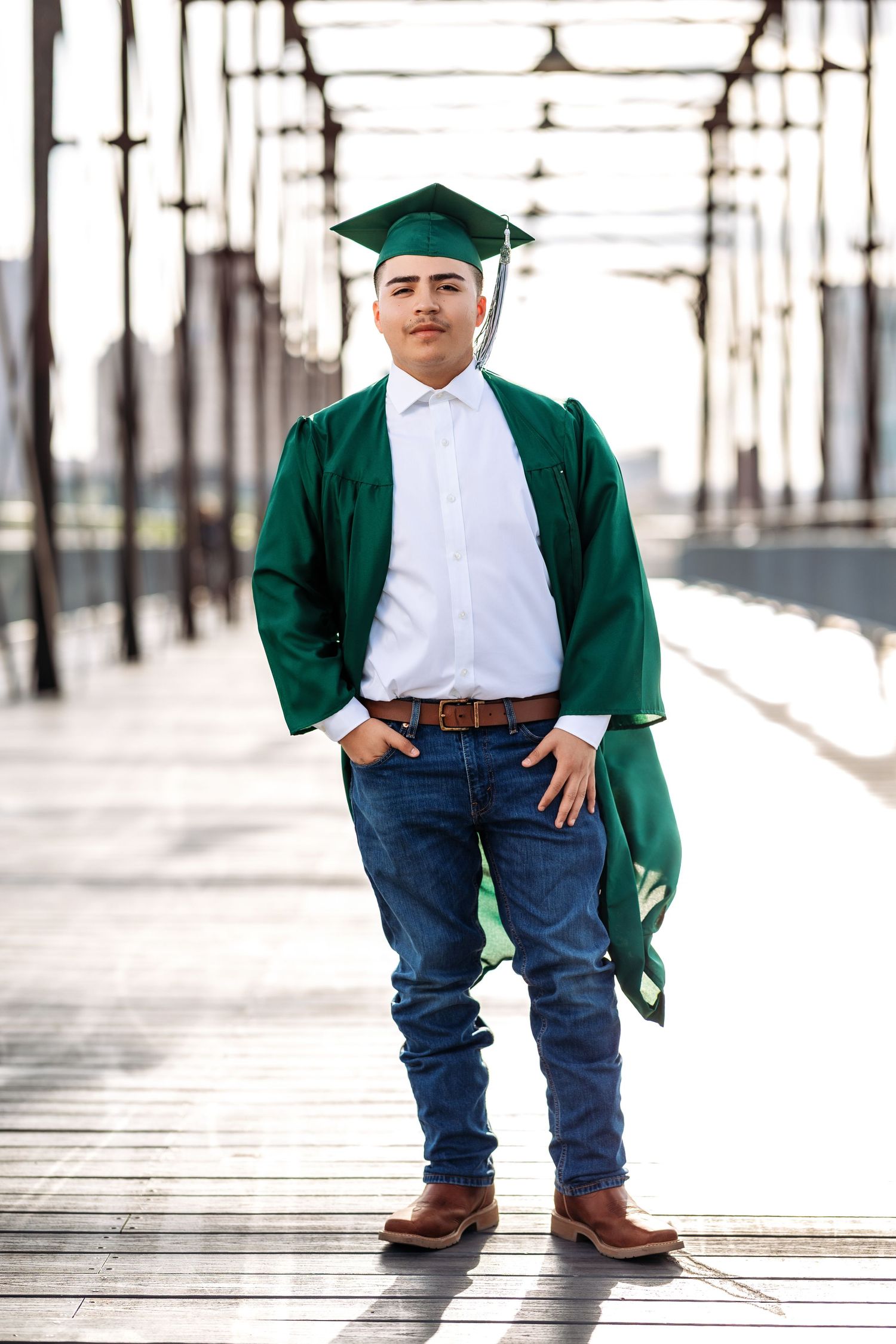 Graduation photos San Antonio Texas senior portraits cap and gown