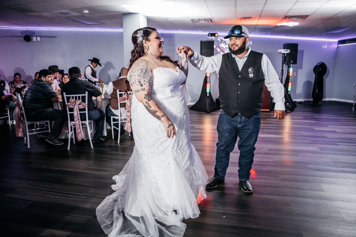 Wedding reception first dance cinematic photography Texas