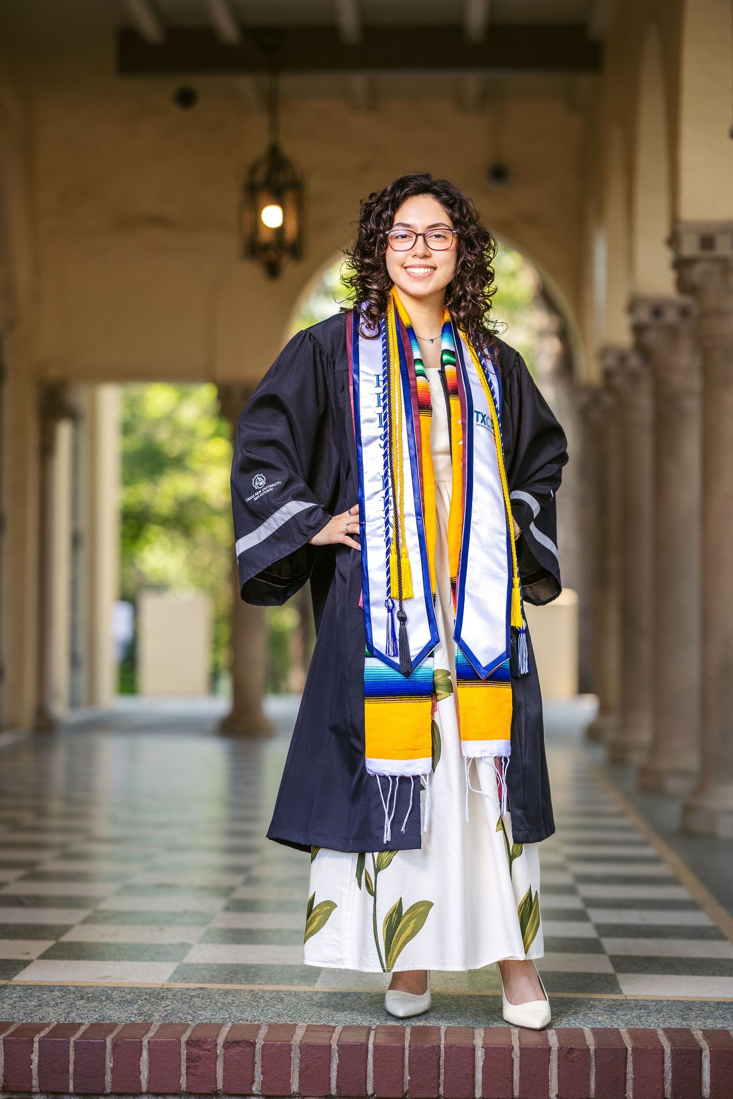Graduation photos San Antonio Texas senior portraits cap and gown