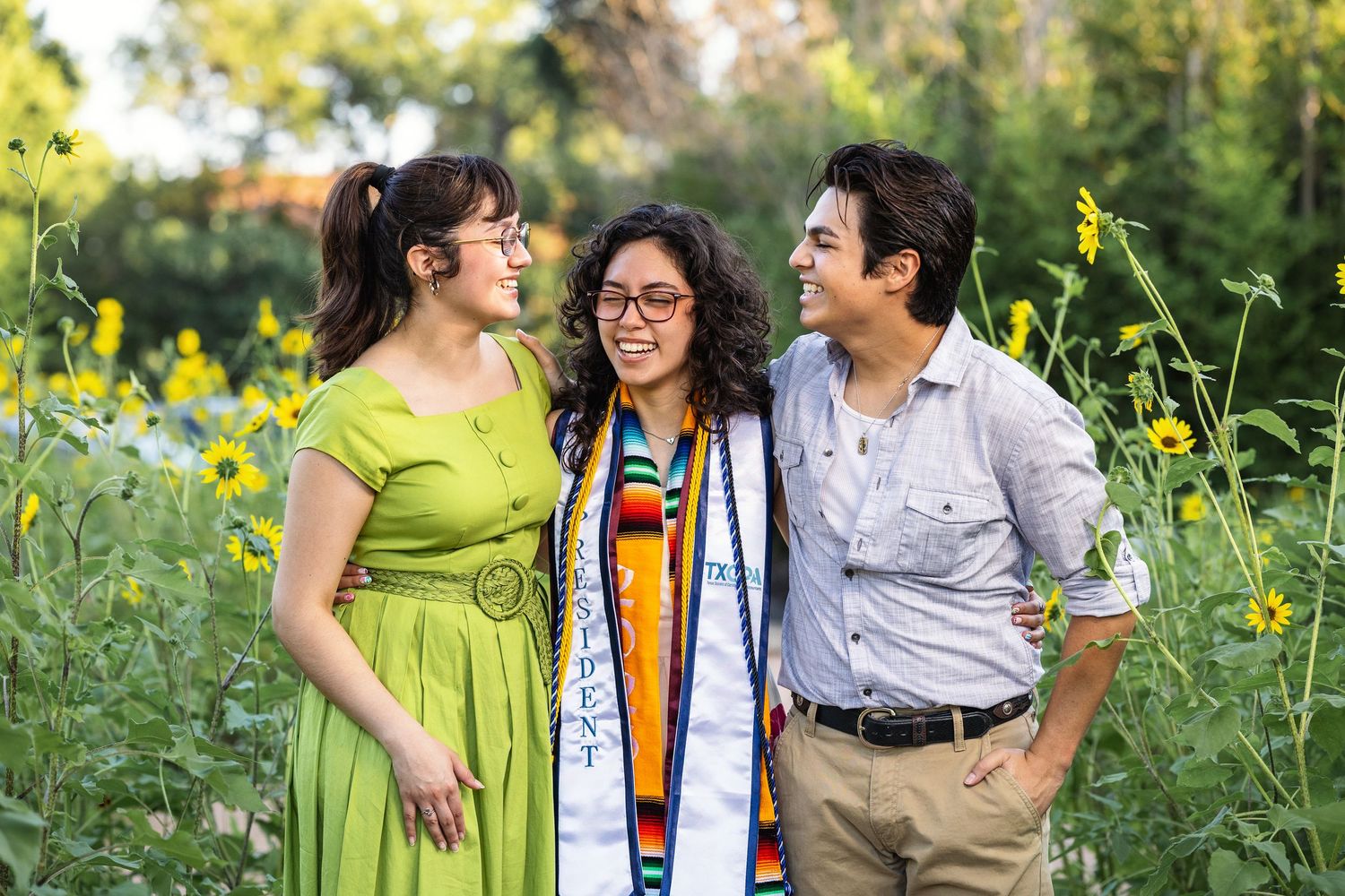 Graduation photos San Antonio Texas senior portraits cap and gown