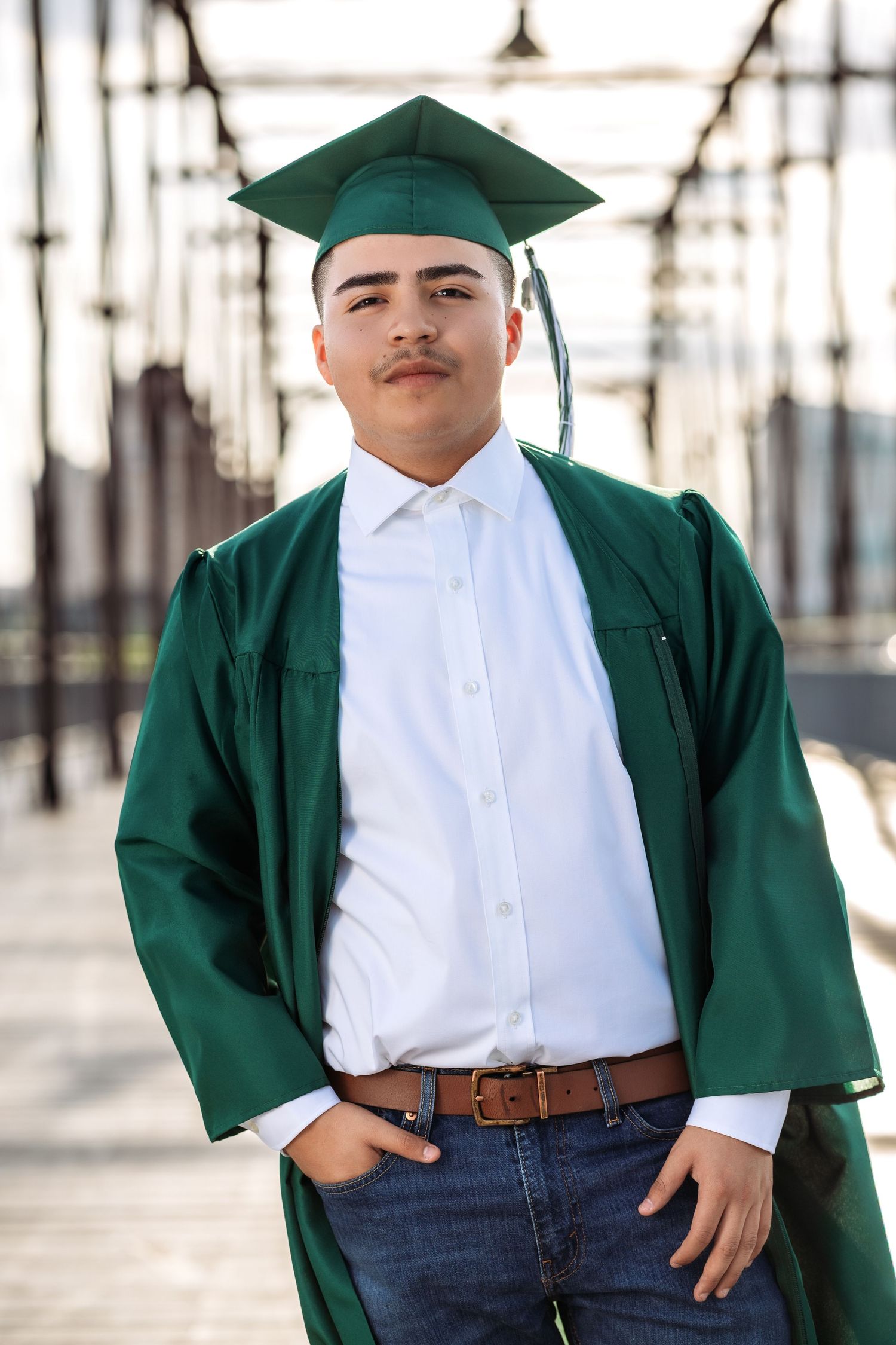Graduation photos San Antonio Texas senior portraits cap and gown