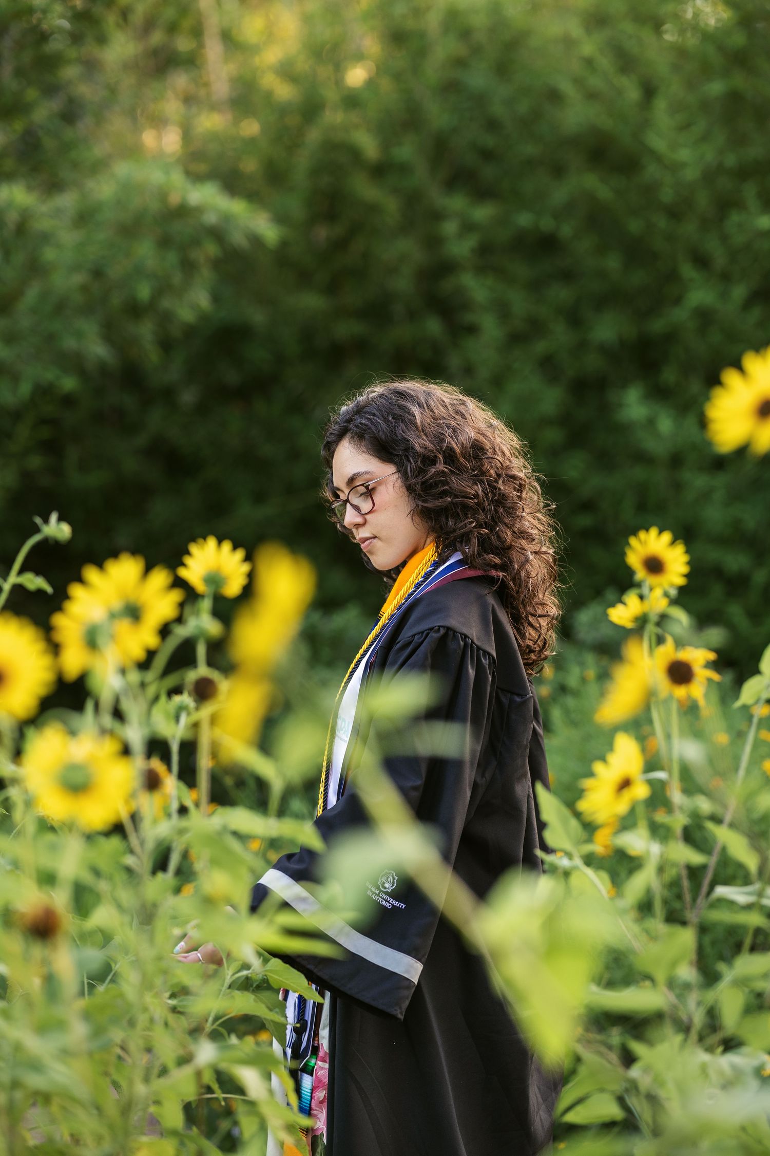 Graduation photos San Antonio Texas senior portraits cap and gown