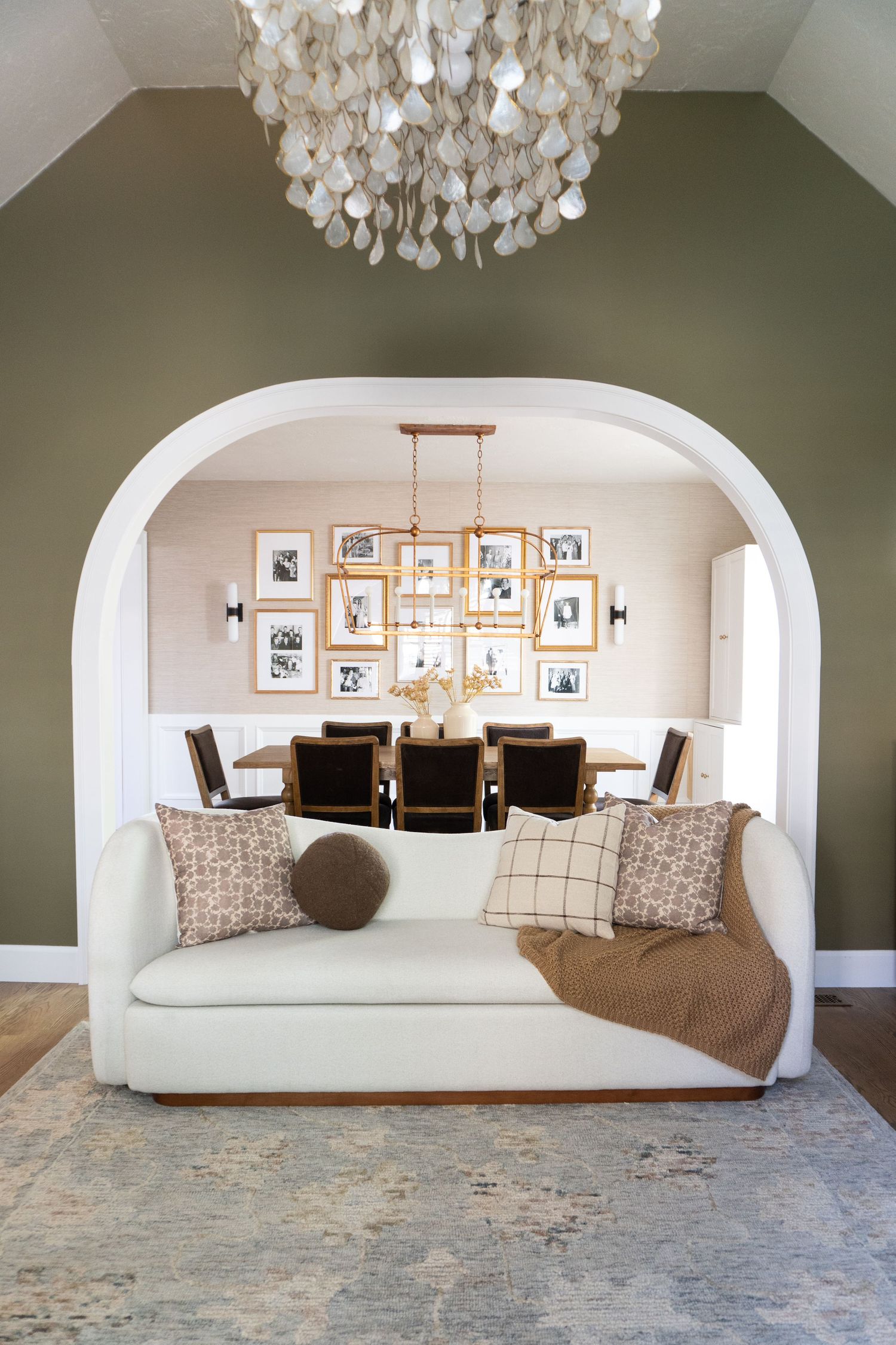 Arched doorway photographed by Molly Evans Photography in a remodeled home in Provo Utah