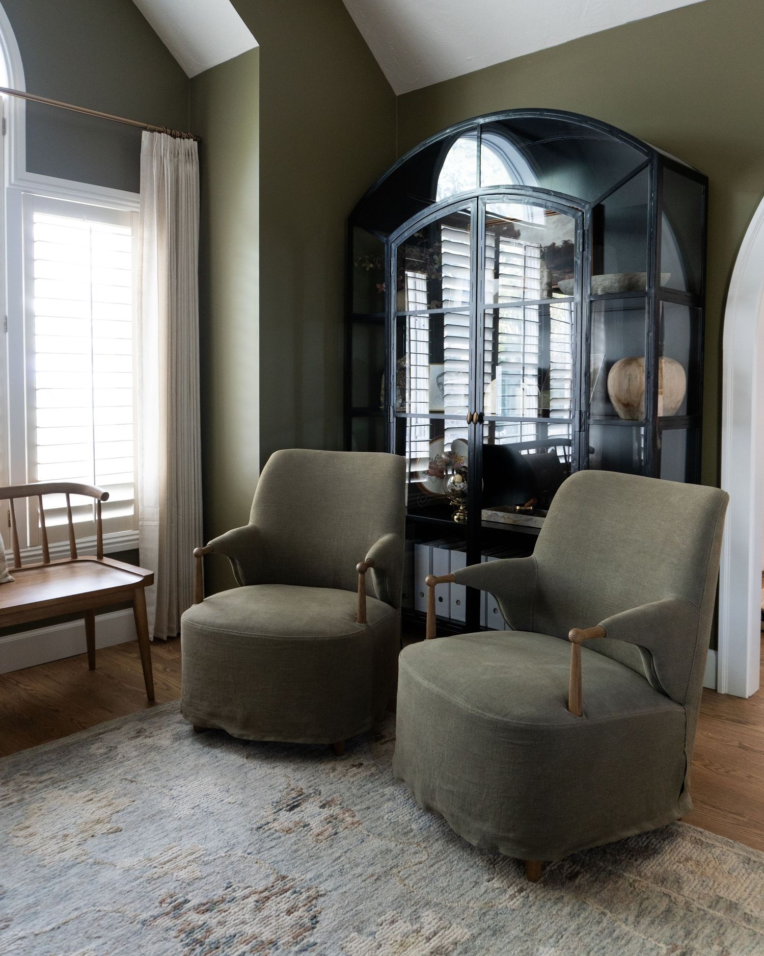 Remodeled front sitting room but a Utah designer in a historic home in Provo Utah