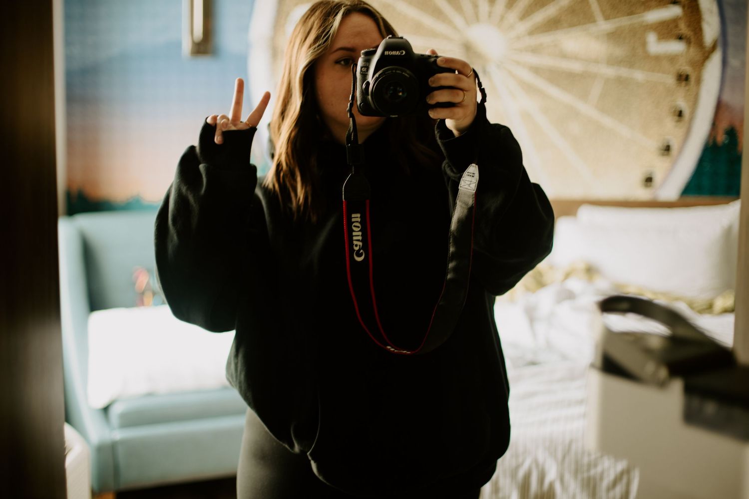self portrait of photographer in mirror