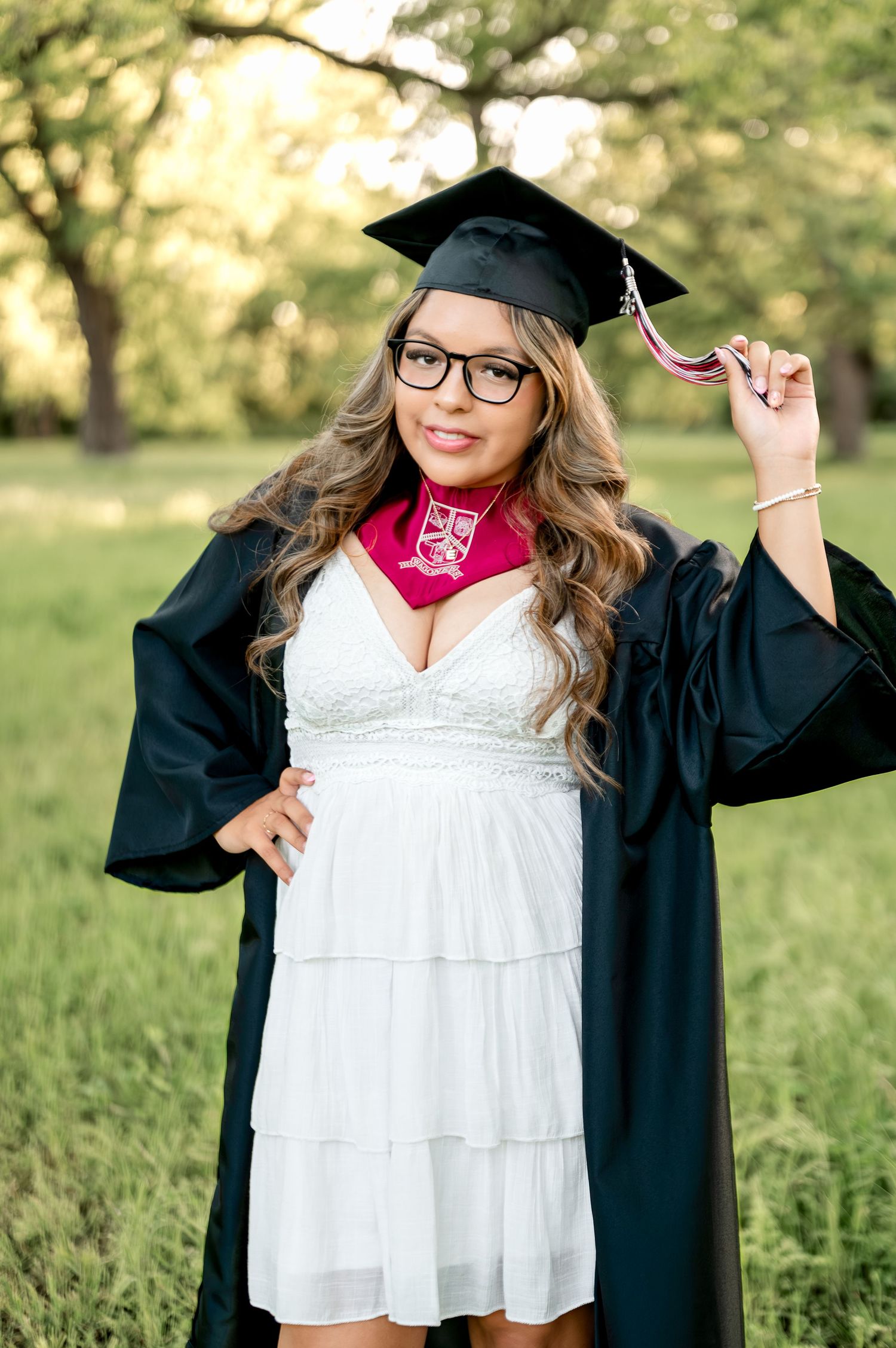 Tulsa senior session at Coal Creek Farm in Jenks