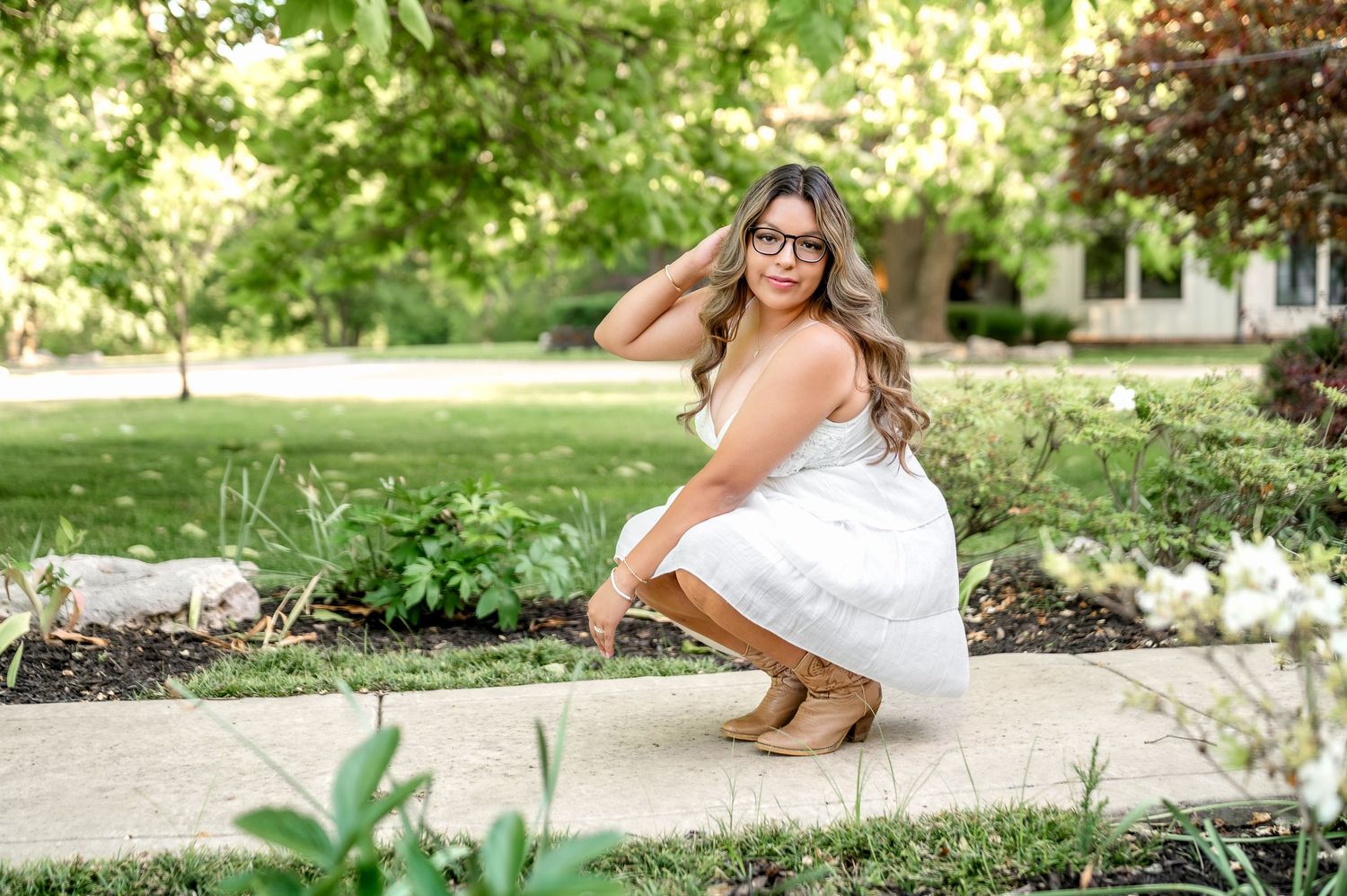 Tulsa senior session at Coal Creek Farm in Jenks